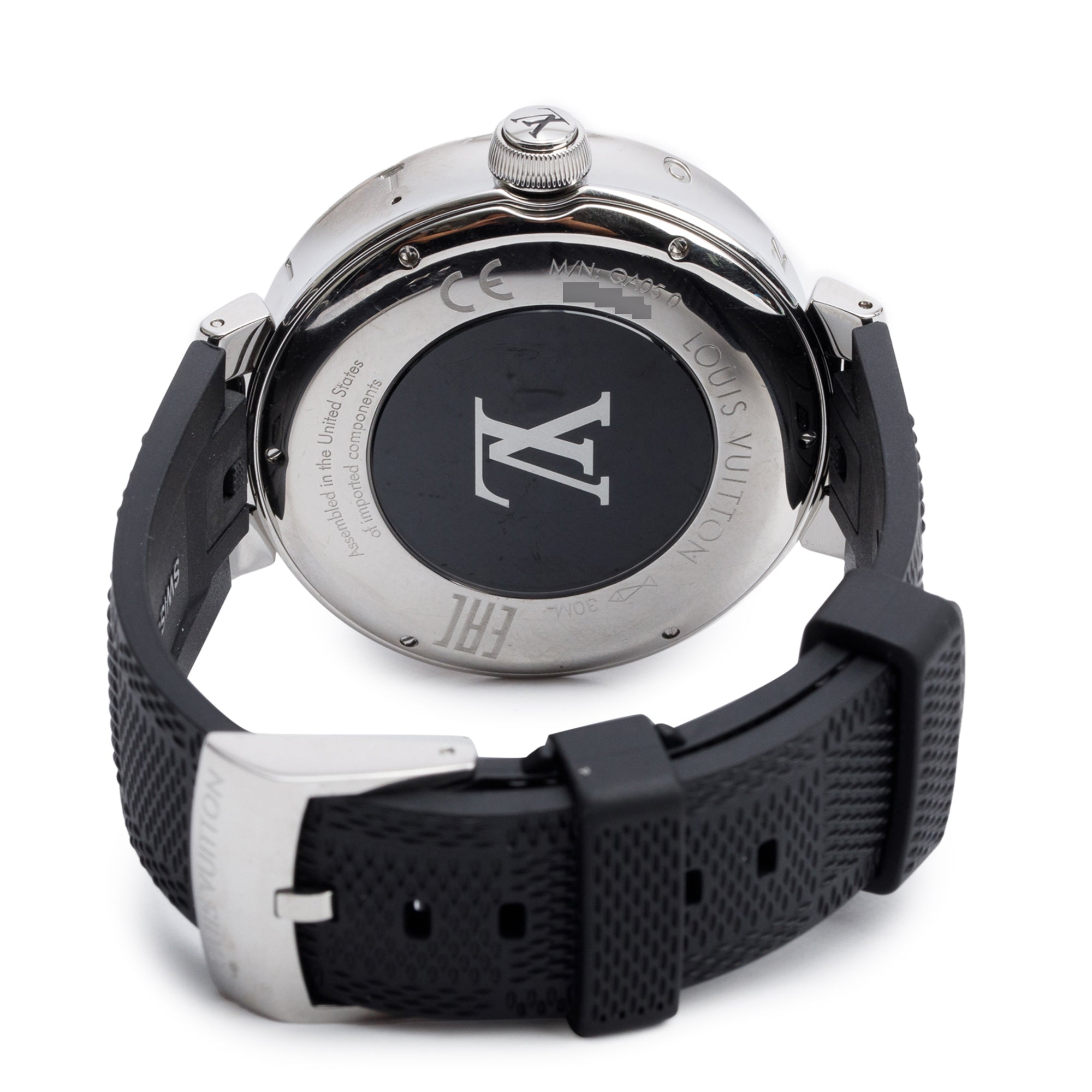 Louis Vuitton Stainless Steel Tambour Horizon 43 MM Digital Smart Watch QA050 w/ Box & Charger