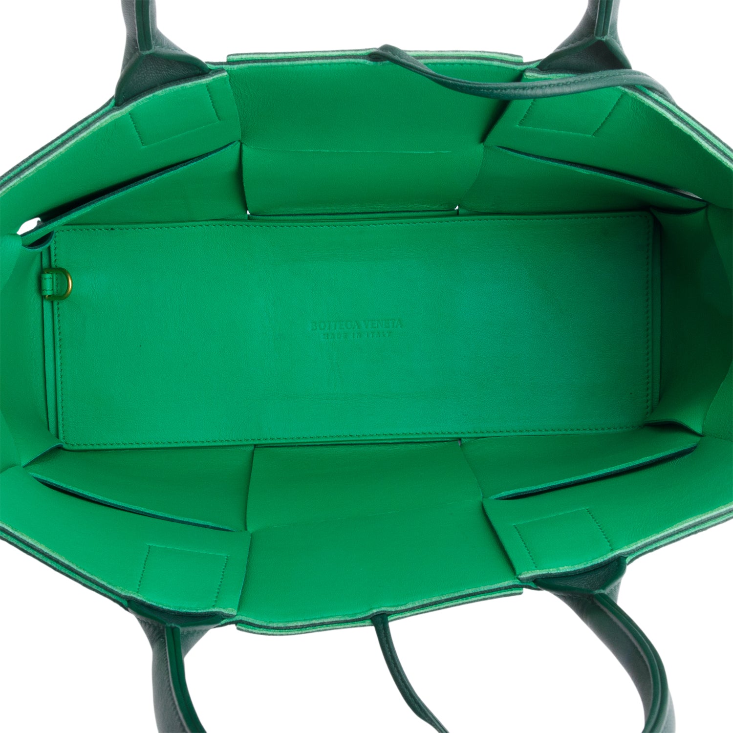 Bottega Veneta Green Maxi Intrecciato Leather Small Arco Tote w/ Pouch