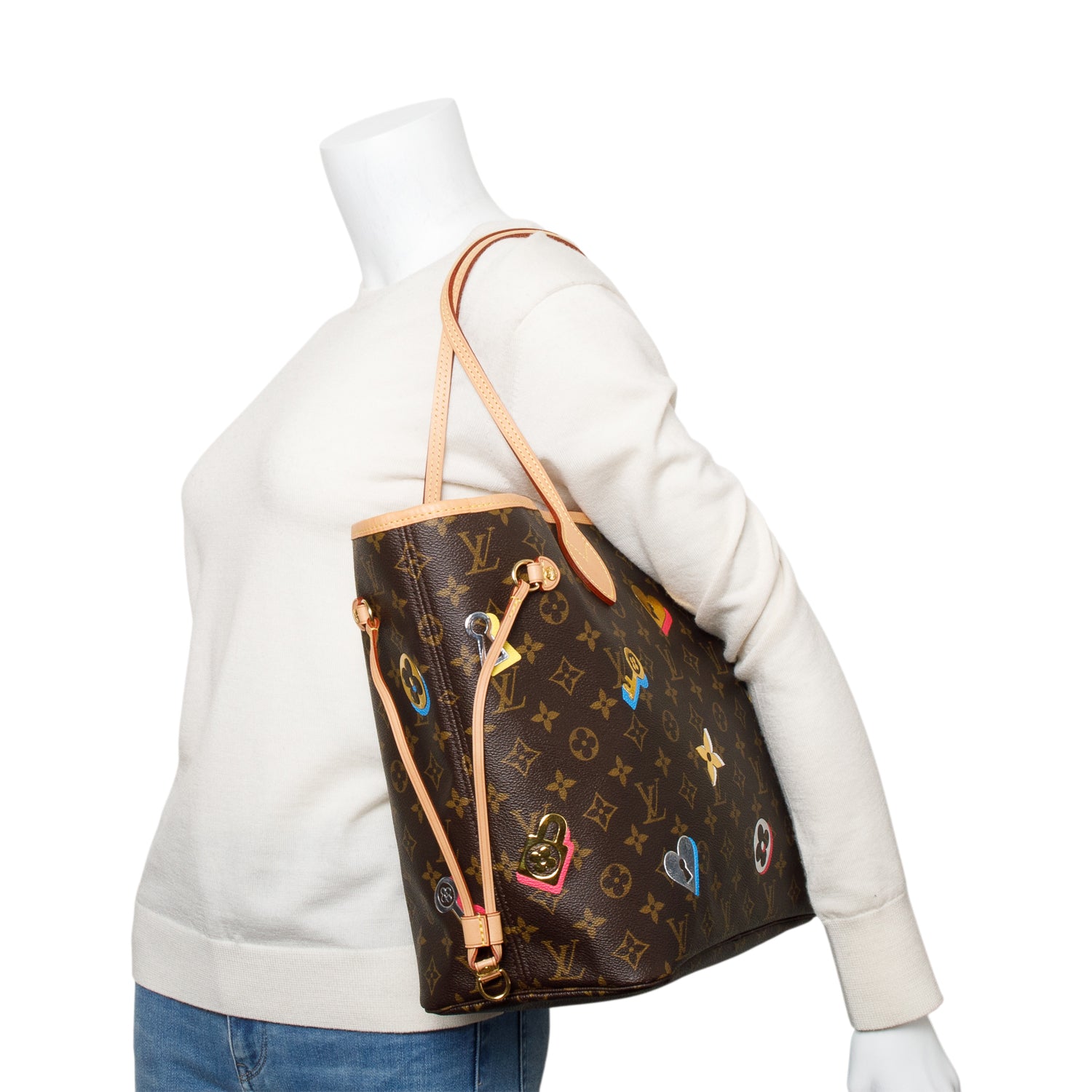 Louis Vuitton Monogram Love Lock Neverfull MM