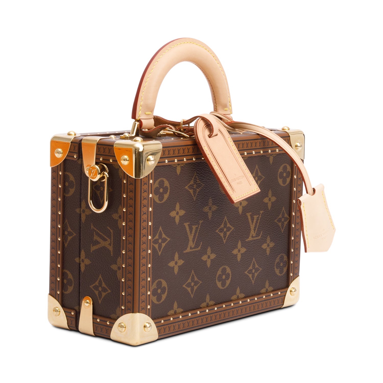 Louis Vuitton Monogram Petite Valise Trunk w/ Strap & Box