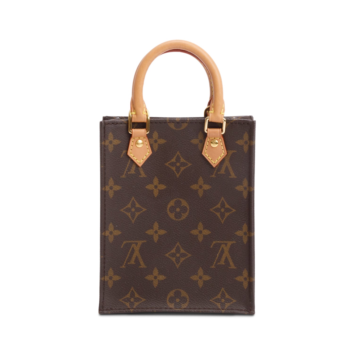Louis Vuitton Monogram Petit Sac Plat w/ Strap & Box