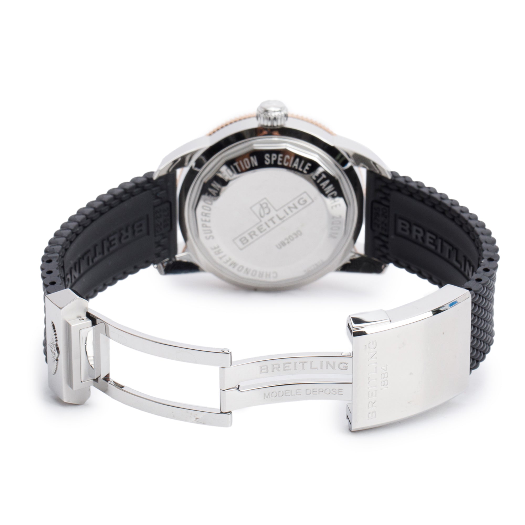 Breitling Stainless Steel & 18k Rose Gold Superocean Heritage B20 44 MM Automatic Watch UB2030 w/ Box & Papers