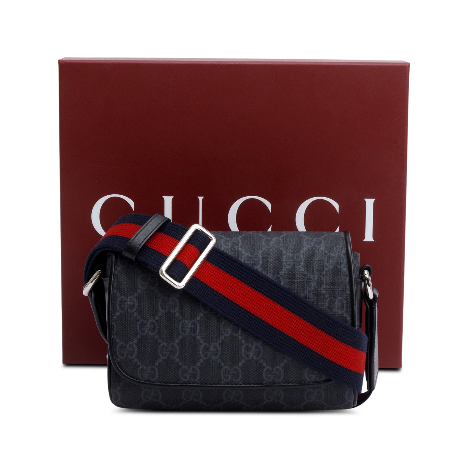 Gucci 2024 Black GG Supreme Super Mini Bag w/ Box & Receipt