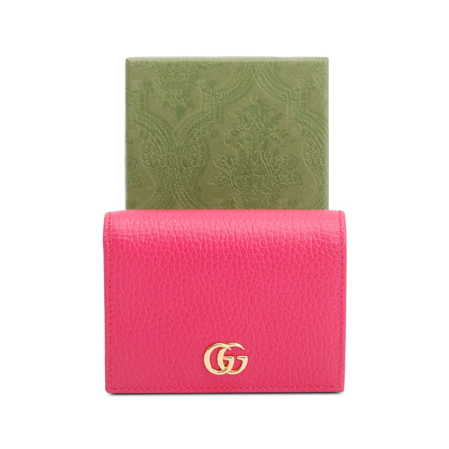 Gucci Pink GG Marmont Leather Card Case Wallet w/ Box