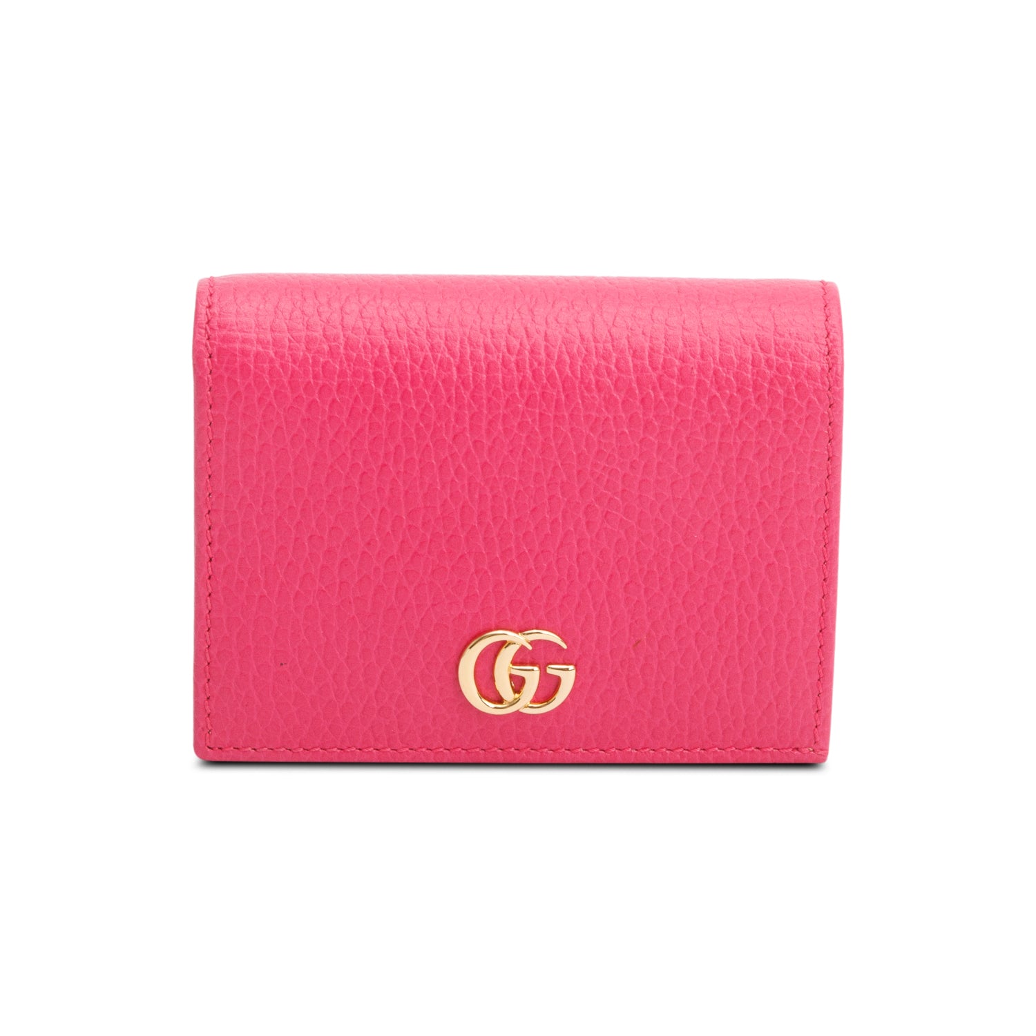 Gucci Pink GG Marmont Leather Card Case Wallet w/ Box