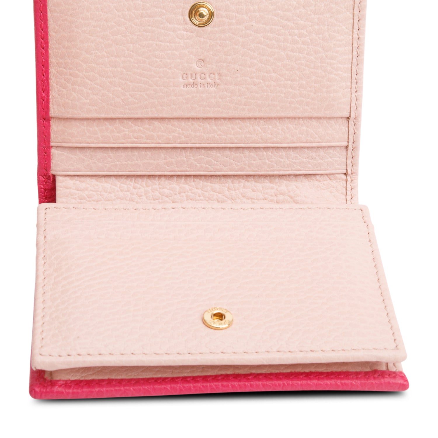 Gucci Pink GG Marmont Leather Card Case Wallet w/ Box