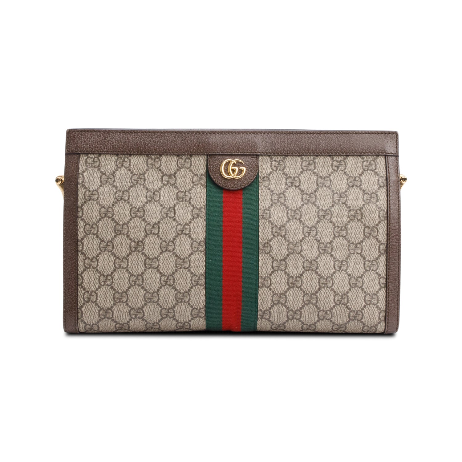 Gucci GG Supreme Monogram Web Medium Ophidia Chain Shoulder Bag