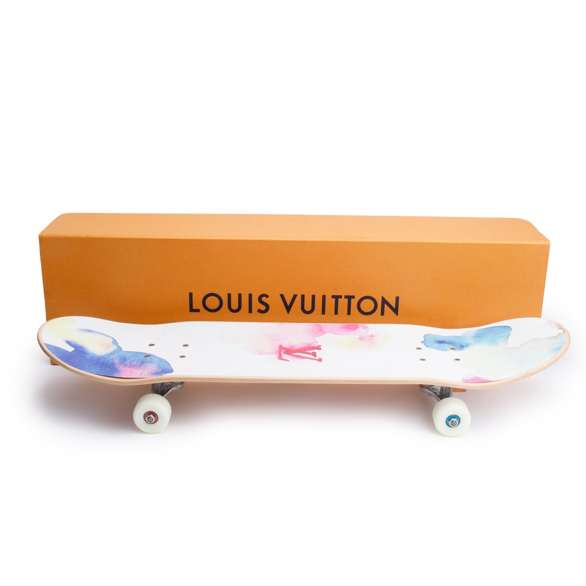 Louis Vuitton Watercolor Monogram Skateboard w/ Box