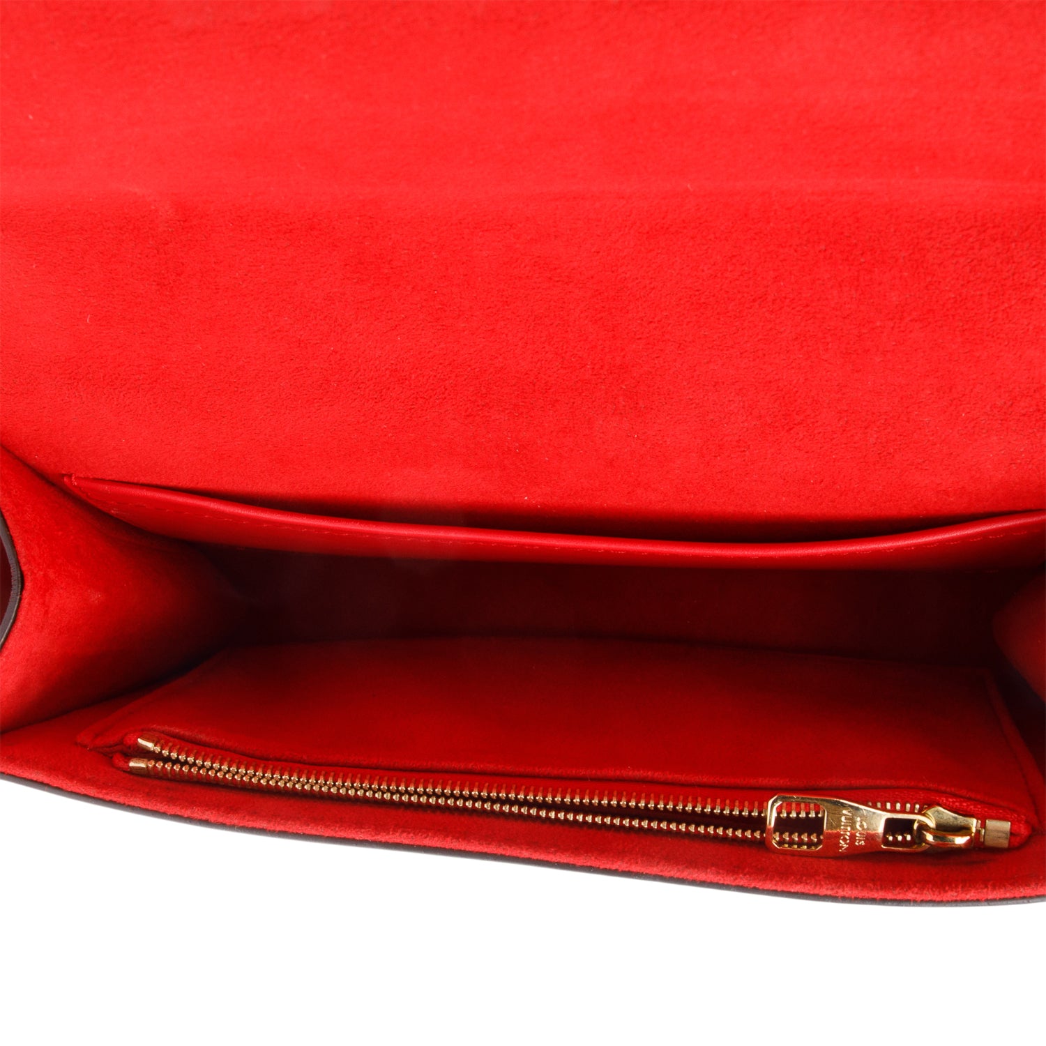 Louis Vuitton Red Calfskin Louise Chain Clutch MM