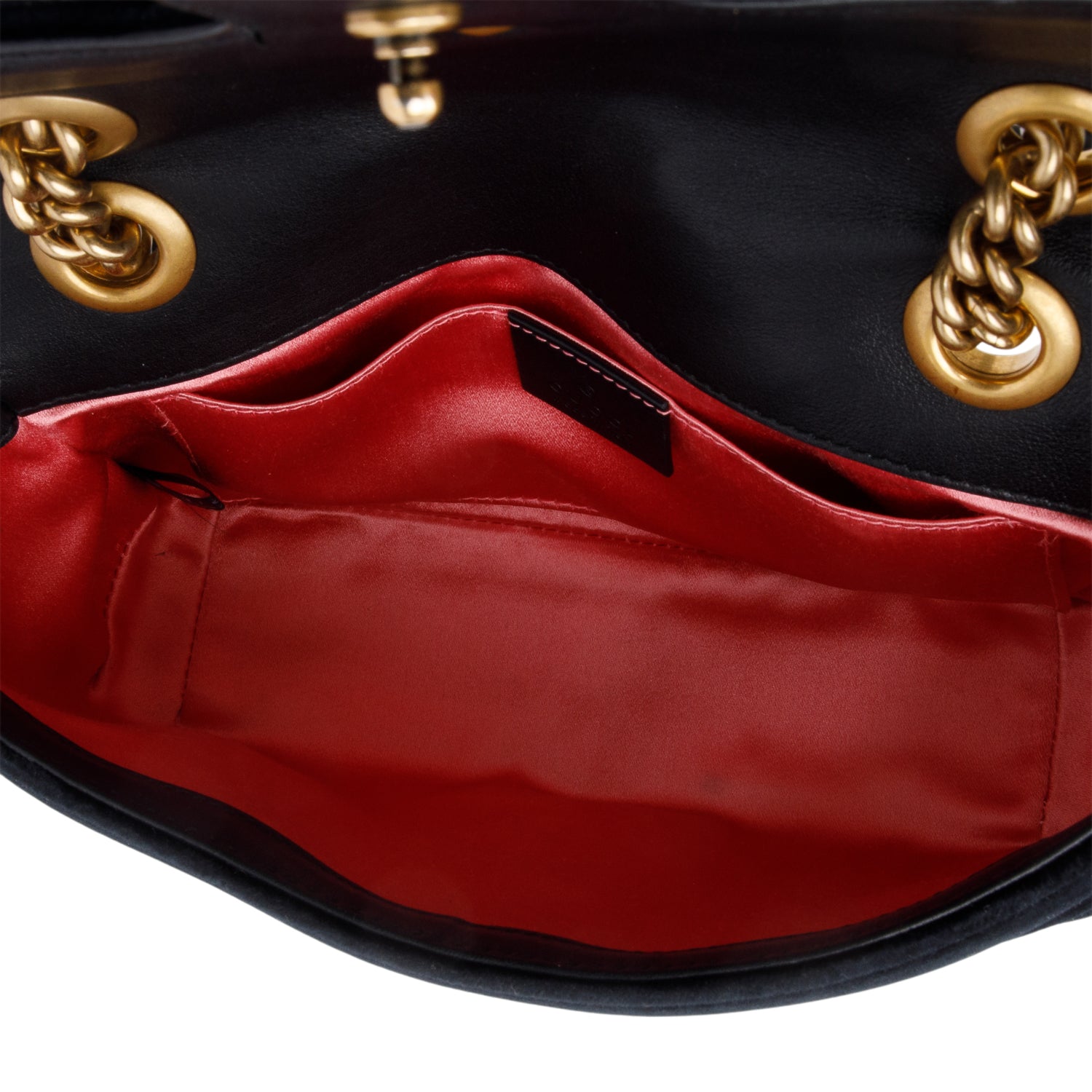 Gucci Black Velvet Matelasse GG Marmont Mini Shoulder Bag