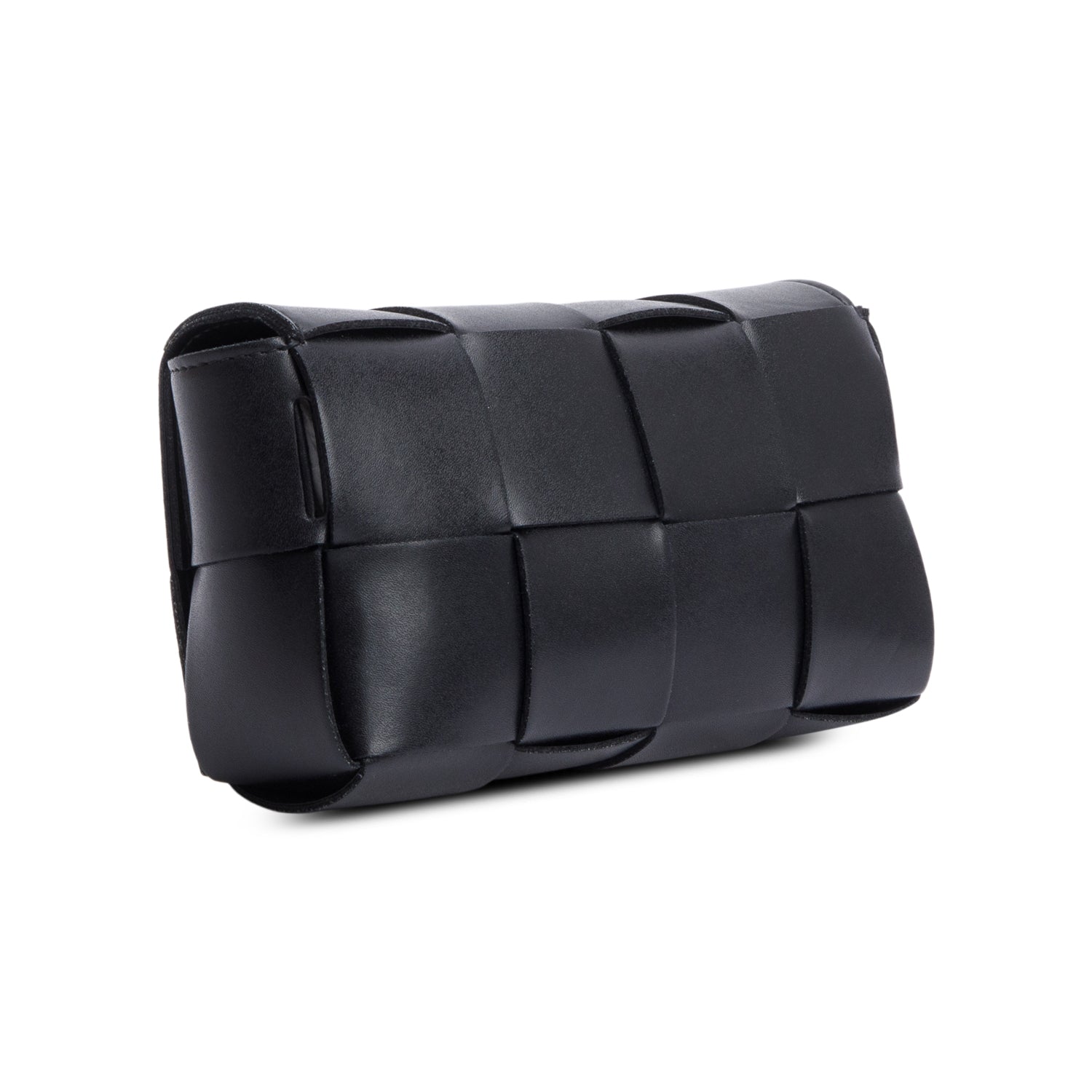 Bottega Veneta Black Nappa Leather Intrecciato Cassette Belt Bag