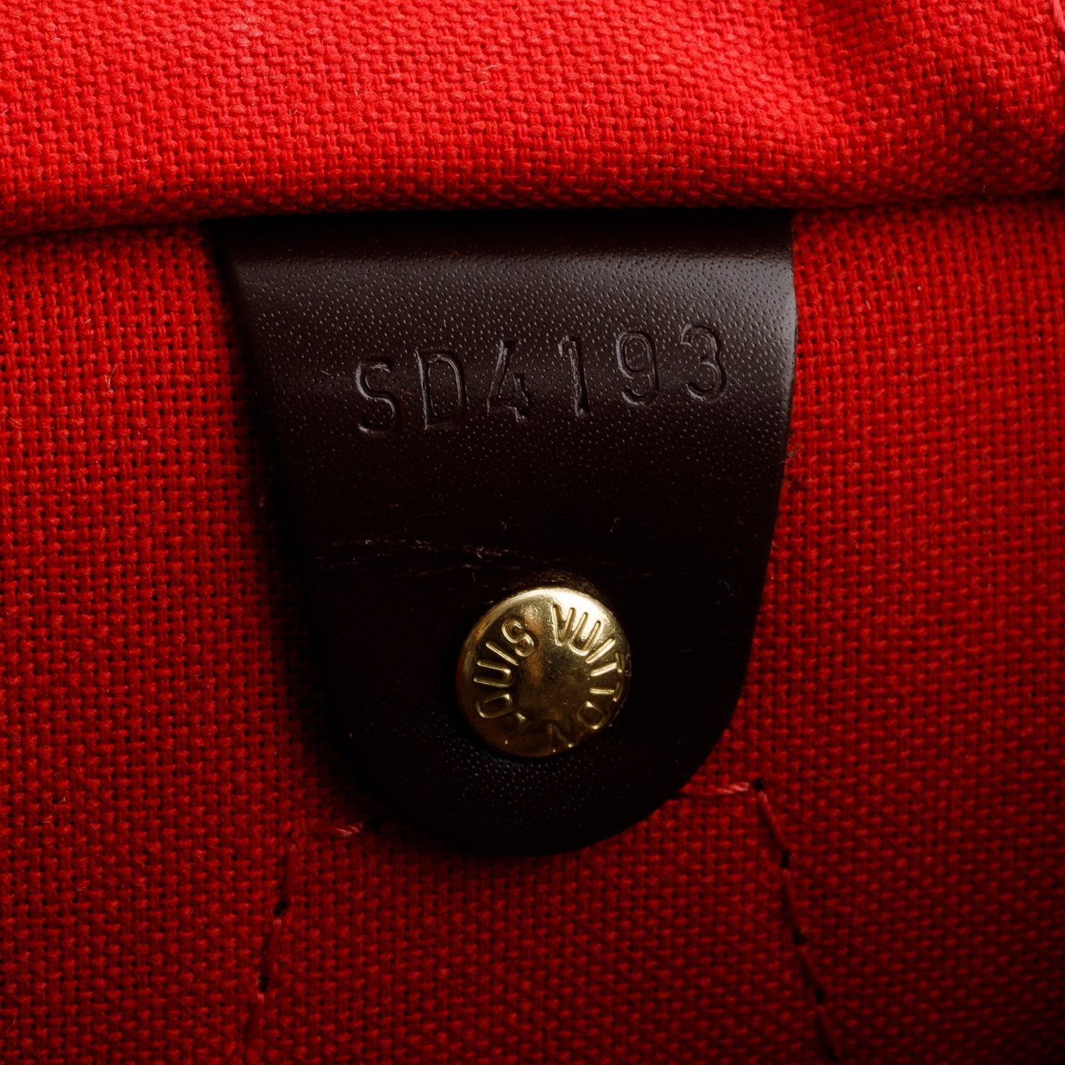 Louis Vuitton Damier Ebene Speedy Bandouliere 30 w/ Strap & Box