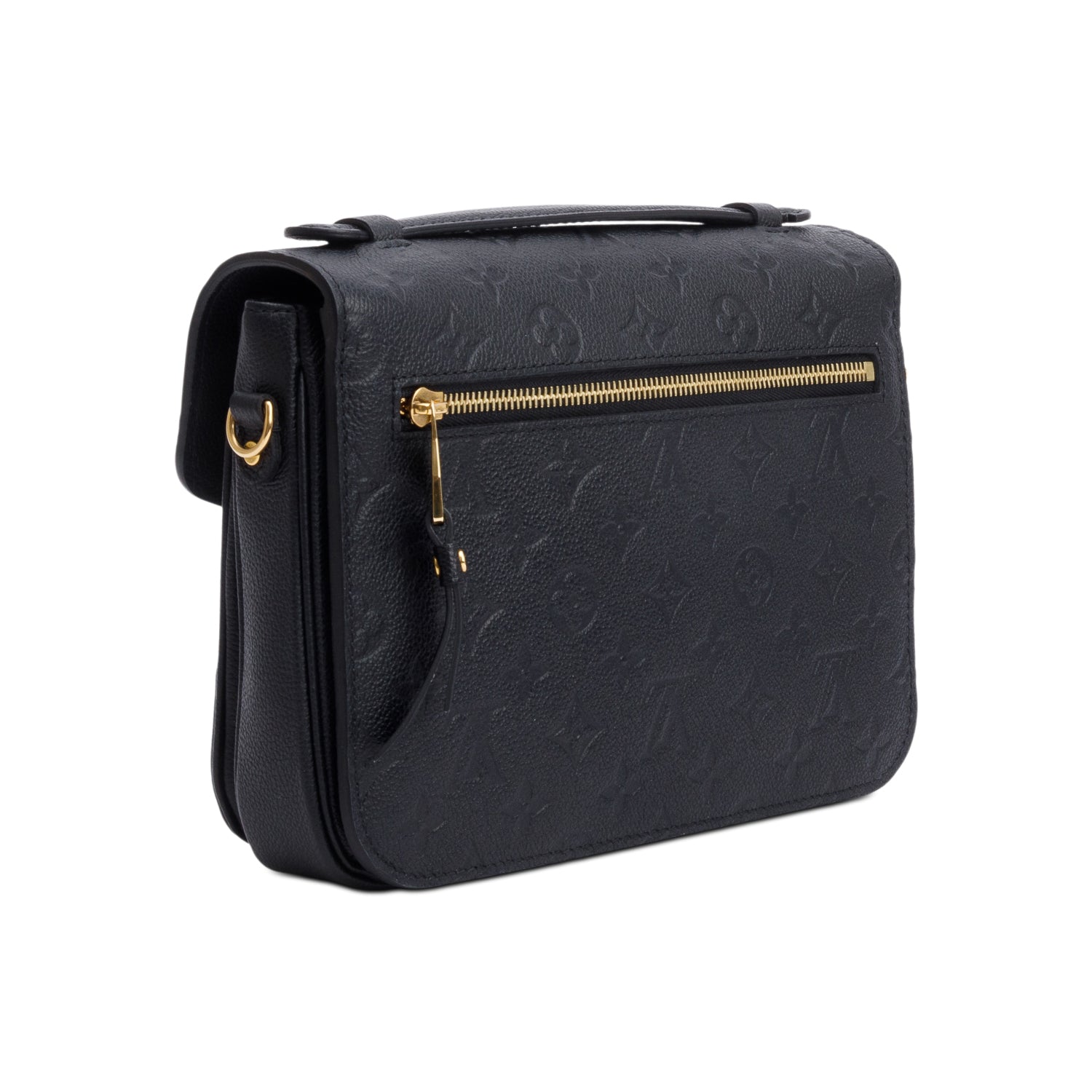 Louis Vuitton Black Monogram Empreinte Leather Pochette Metis w/ Receipt