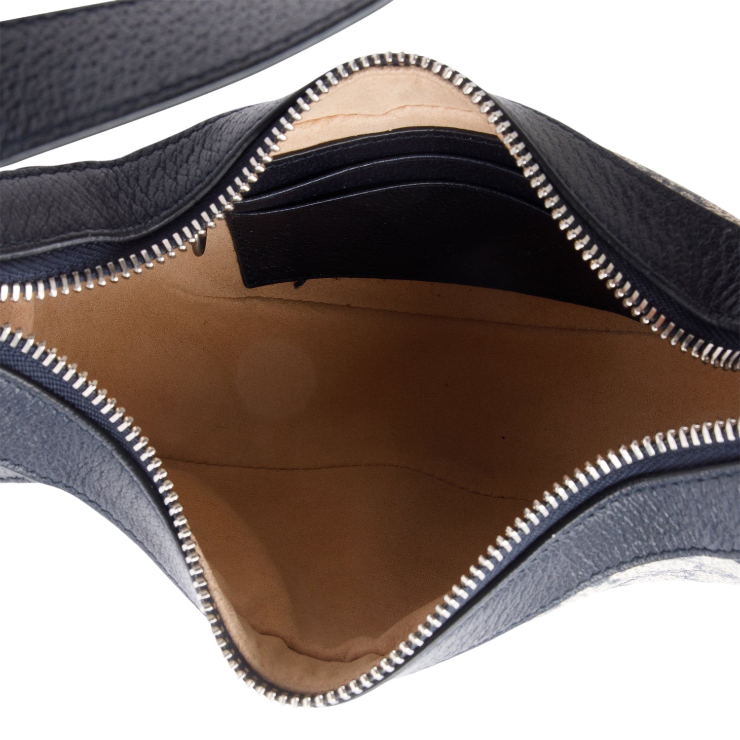 Gucci Blue GG Supreme Ophidia Half-Moon Mini Bag