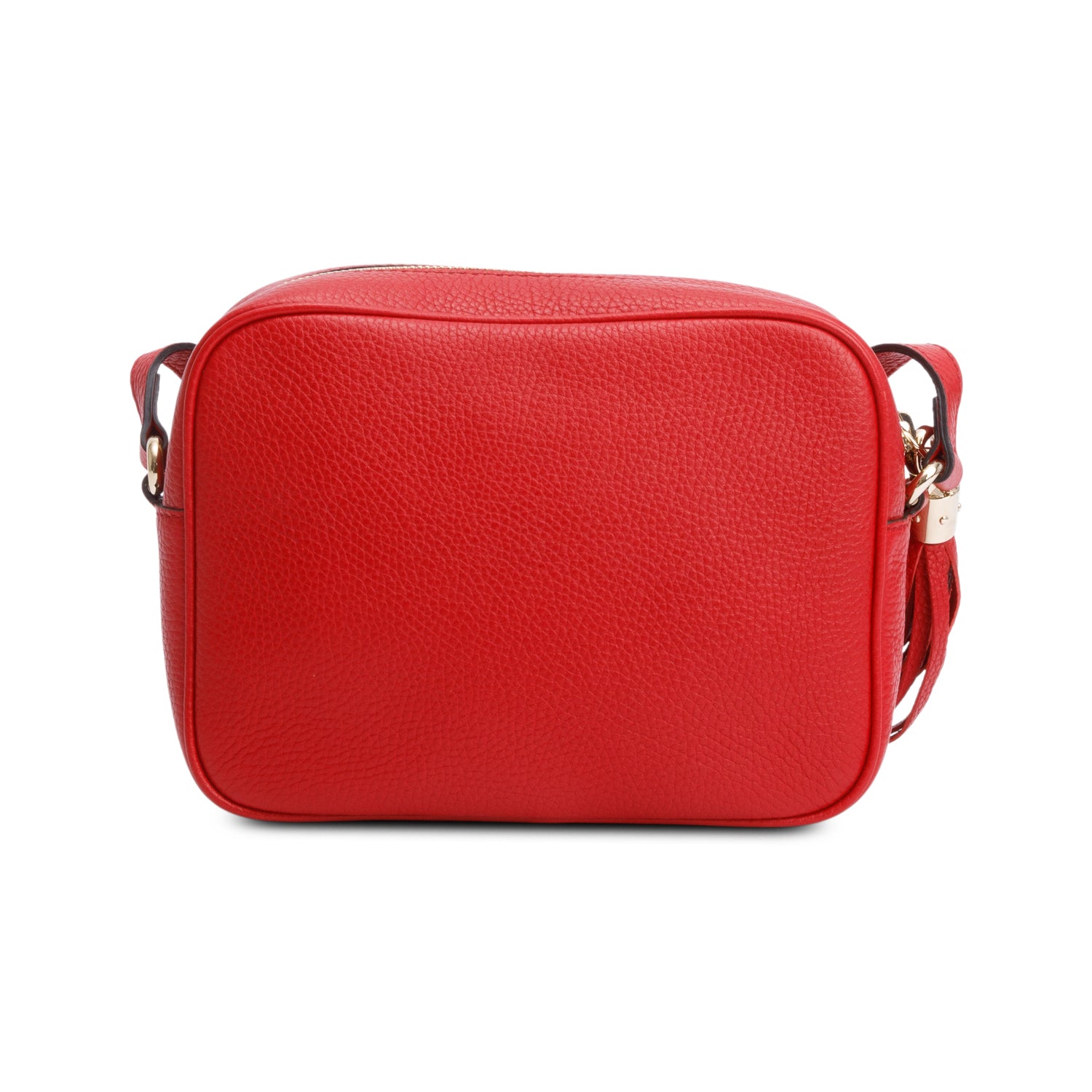 Gucci Red Pebbled Calfskin Leather Small Soho Disco Bag