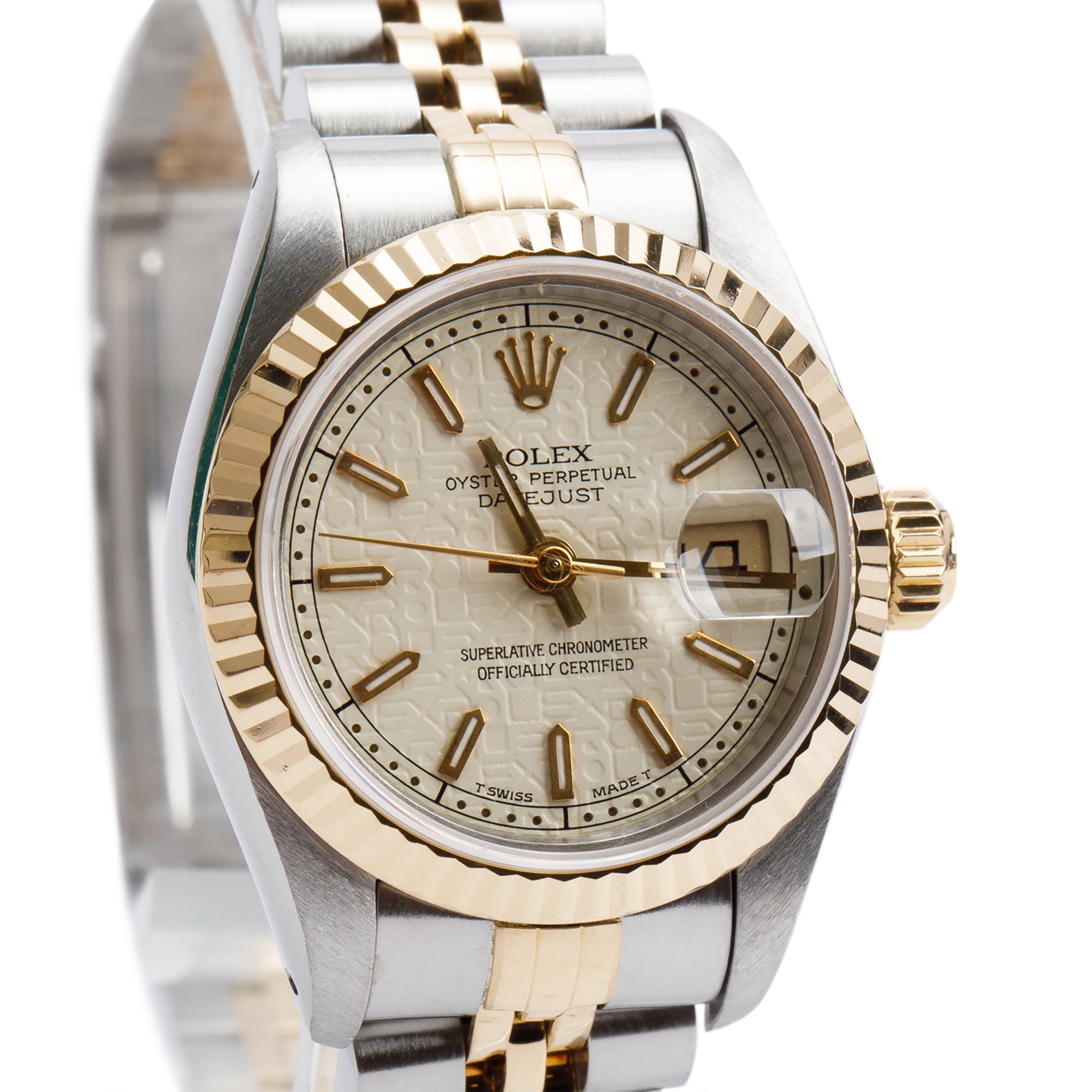 Rolex Stainless Steel & 18k Yellow Gold Datejust 26 MM Watch 69173 w/ Box & Papers