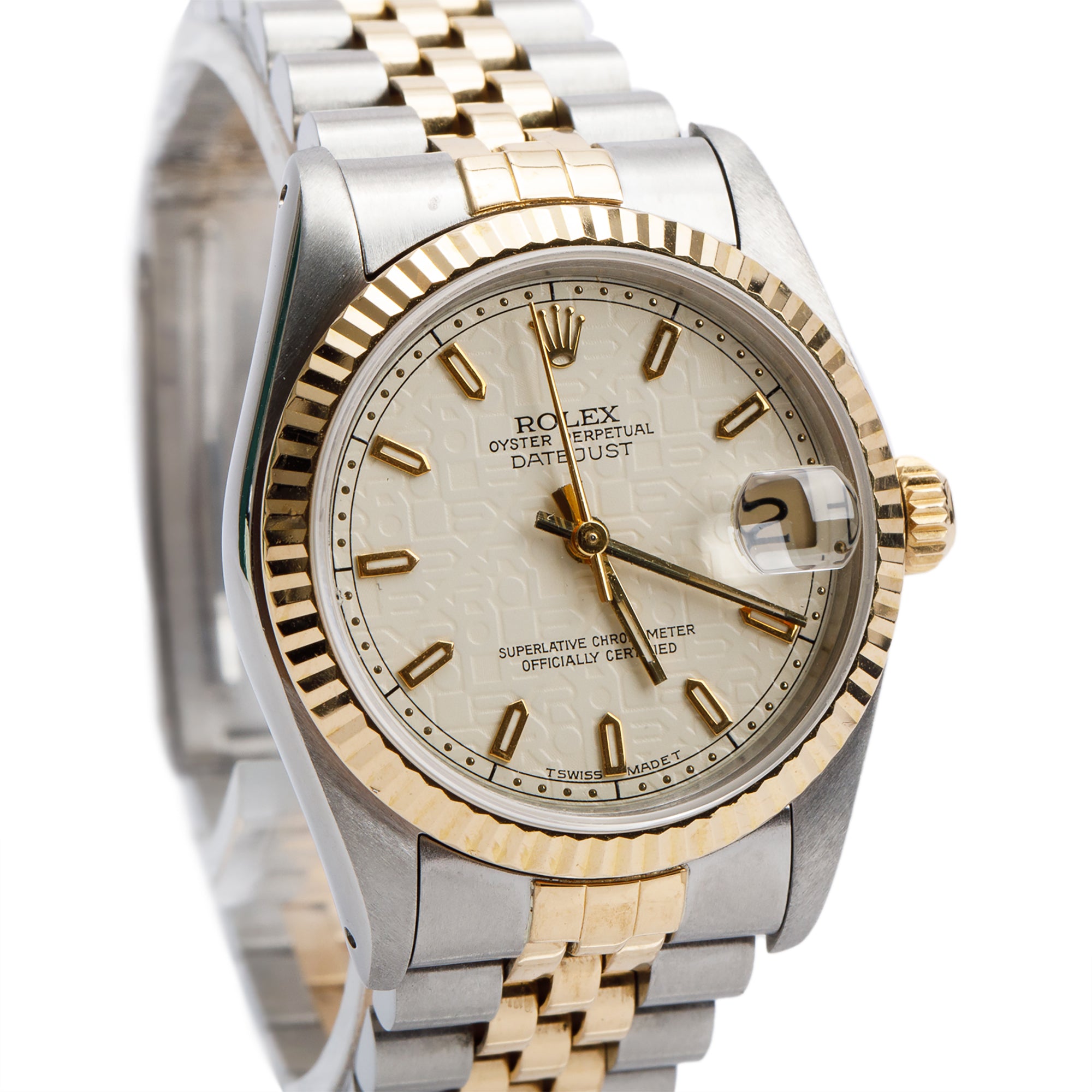 Rolex Stainless Steel & 18k Yellow Gold Datejust 31 MM Watch 68273 w/ Box & Papers