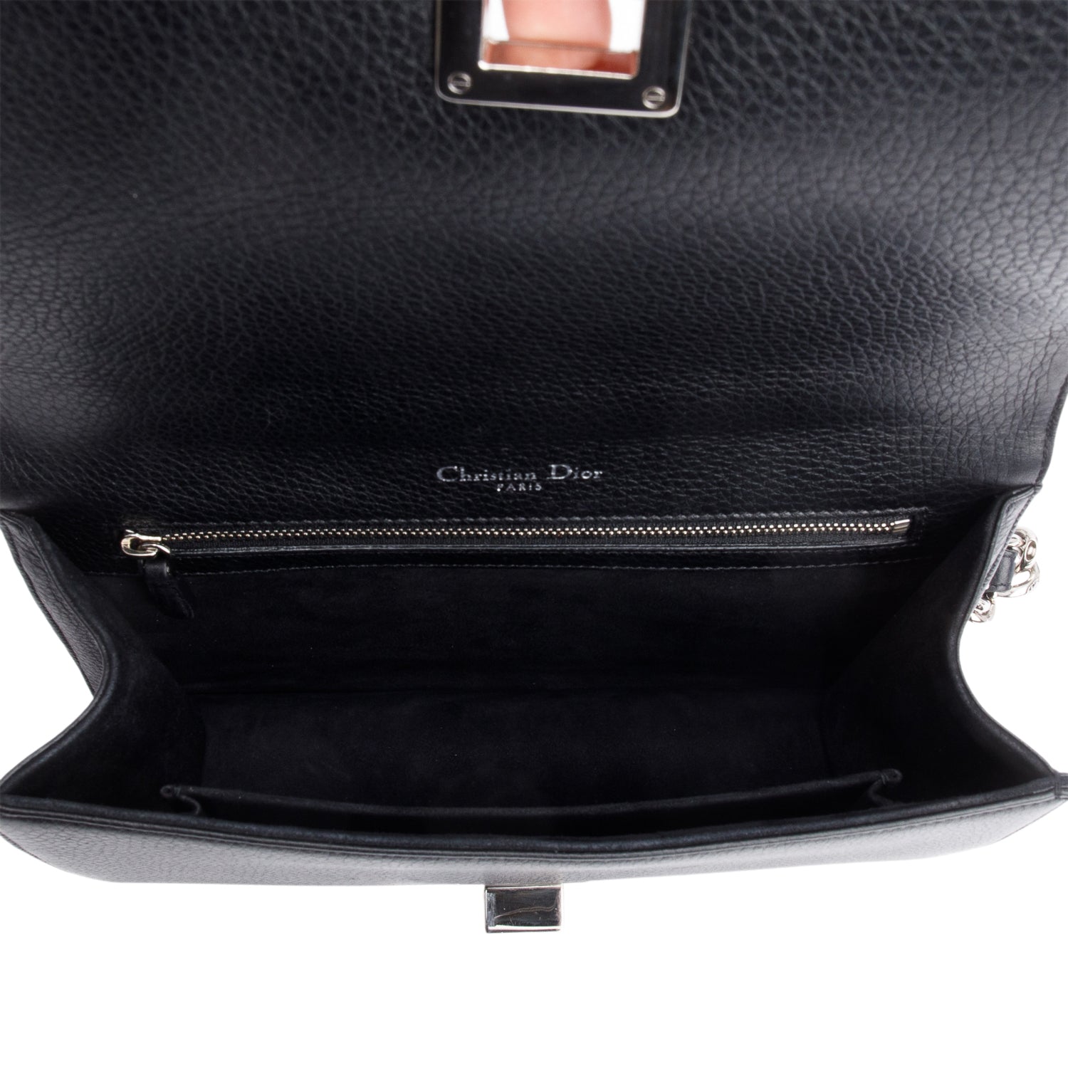 Christian Dior Black Calfskin Leather Medium Diorama Flap Bag w/ Box & Authenticity Card