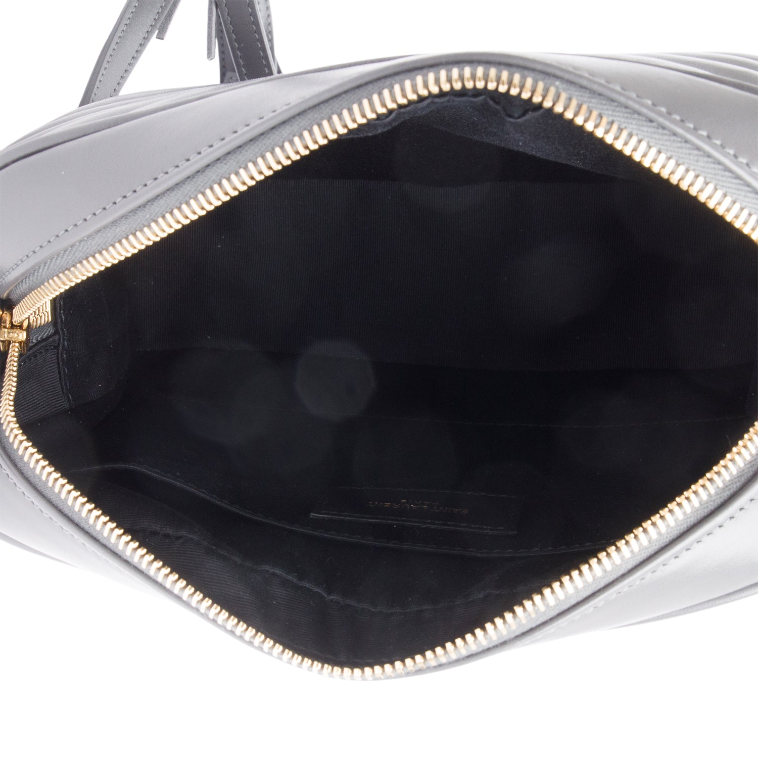 Saint Laurent 2021 Grey Quilted Leather Lou Camera Bag