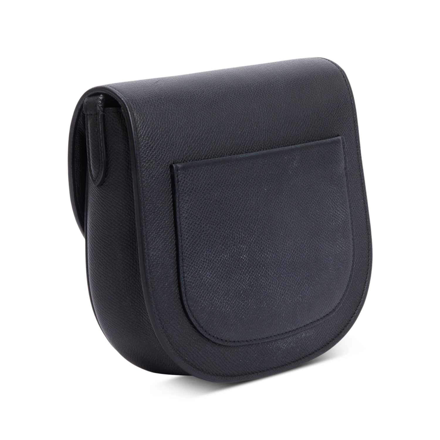 Celine Black Grained Leather Small Trotteur Crossbody Bag