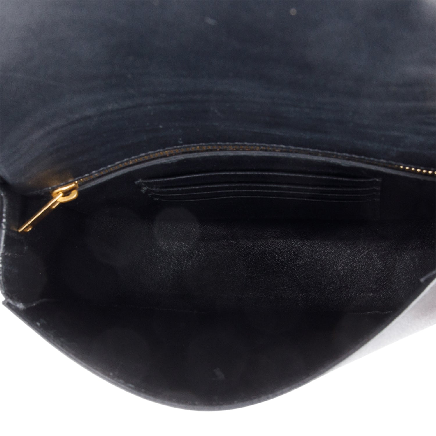 Celine Black Grained Leather Small Trotteur Crossbody Bag