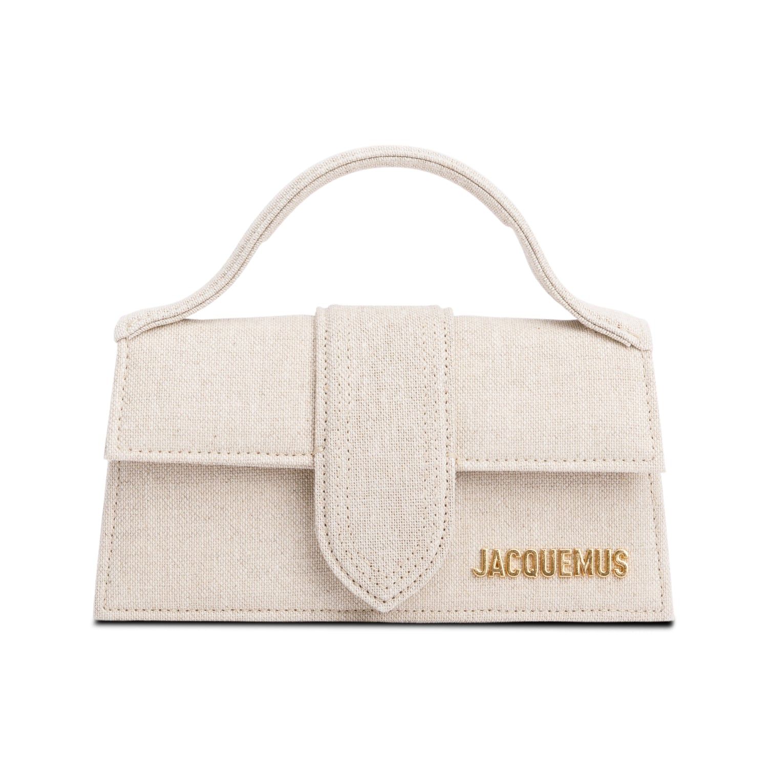 Jacquemus Neutral Canvas Le Bambino Mini Handle Bag w/ Strap
