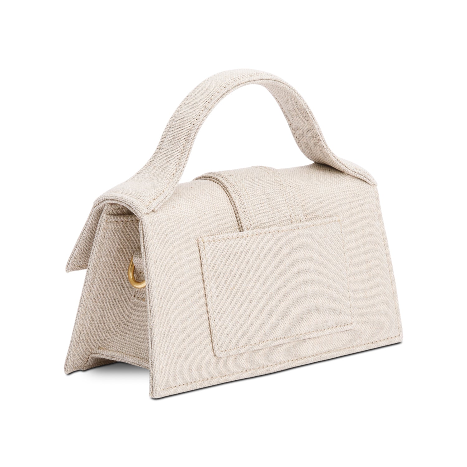 Jacquemus Neutral Canvas Le Bambino Mini Handle Bag w/ Strap