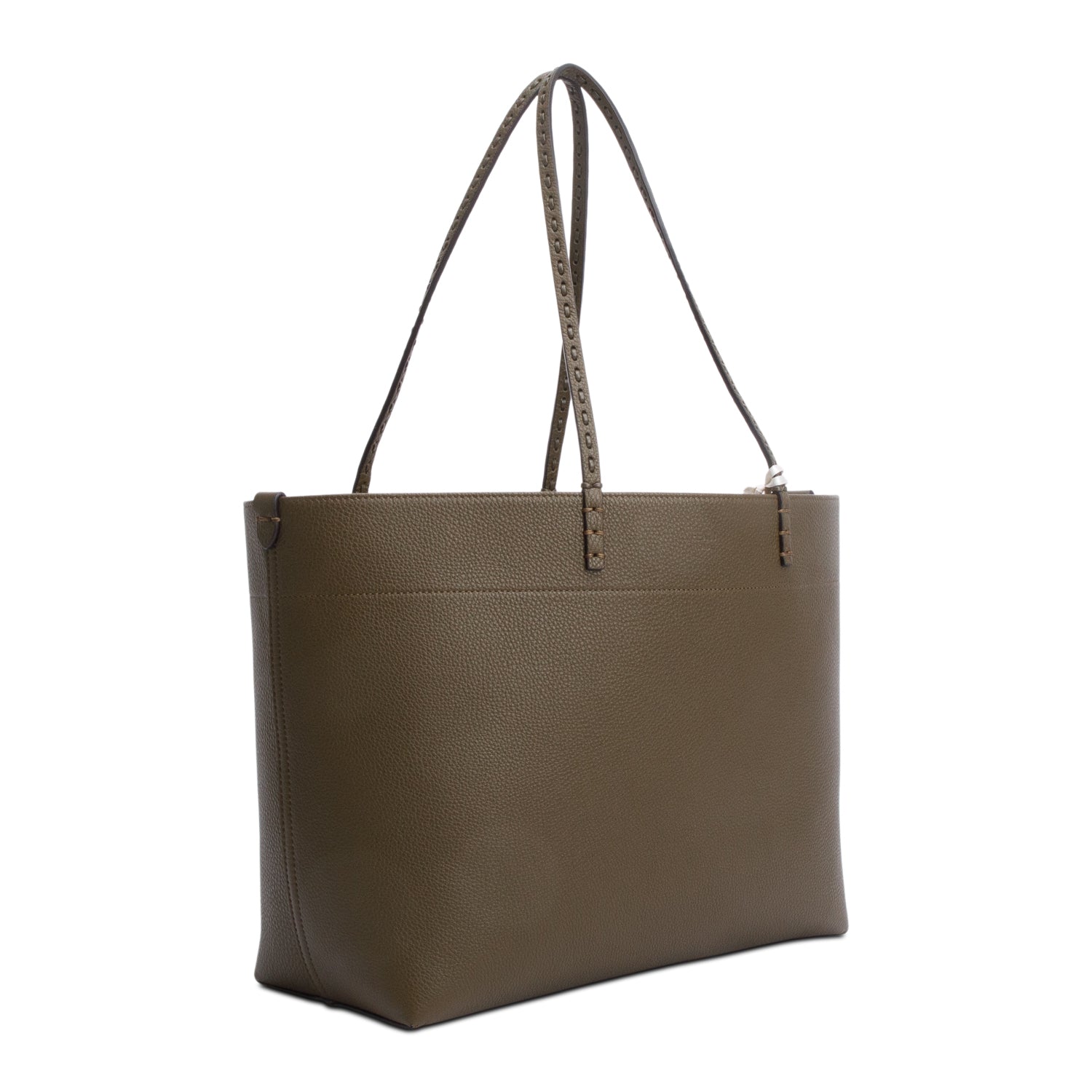 Fendi Grey Leather Medium Selleria Roll Tote