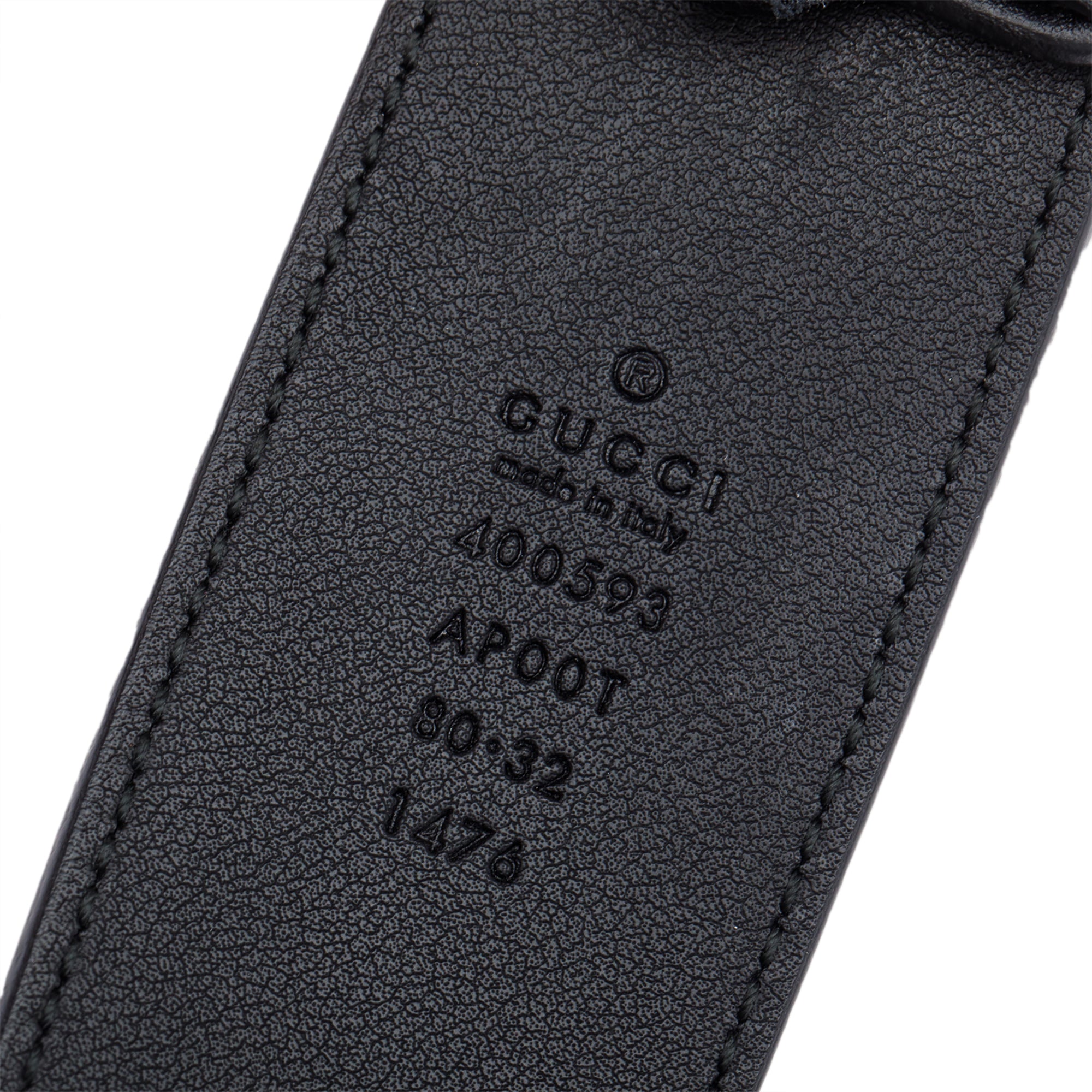 Gucci 2015 Re-Edition Black Wide Leather Belt, 80 32 w/ Box