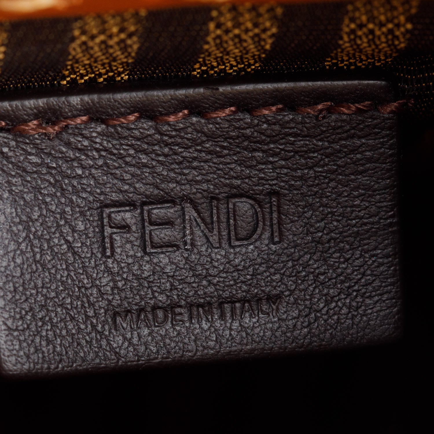 Fendi Brown Calfskin Leather Mini Sunshine Shopper Tote