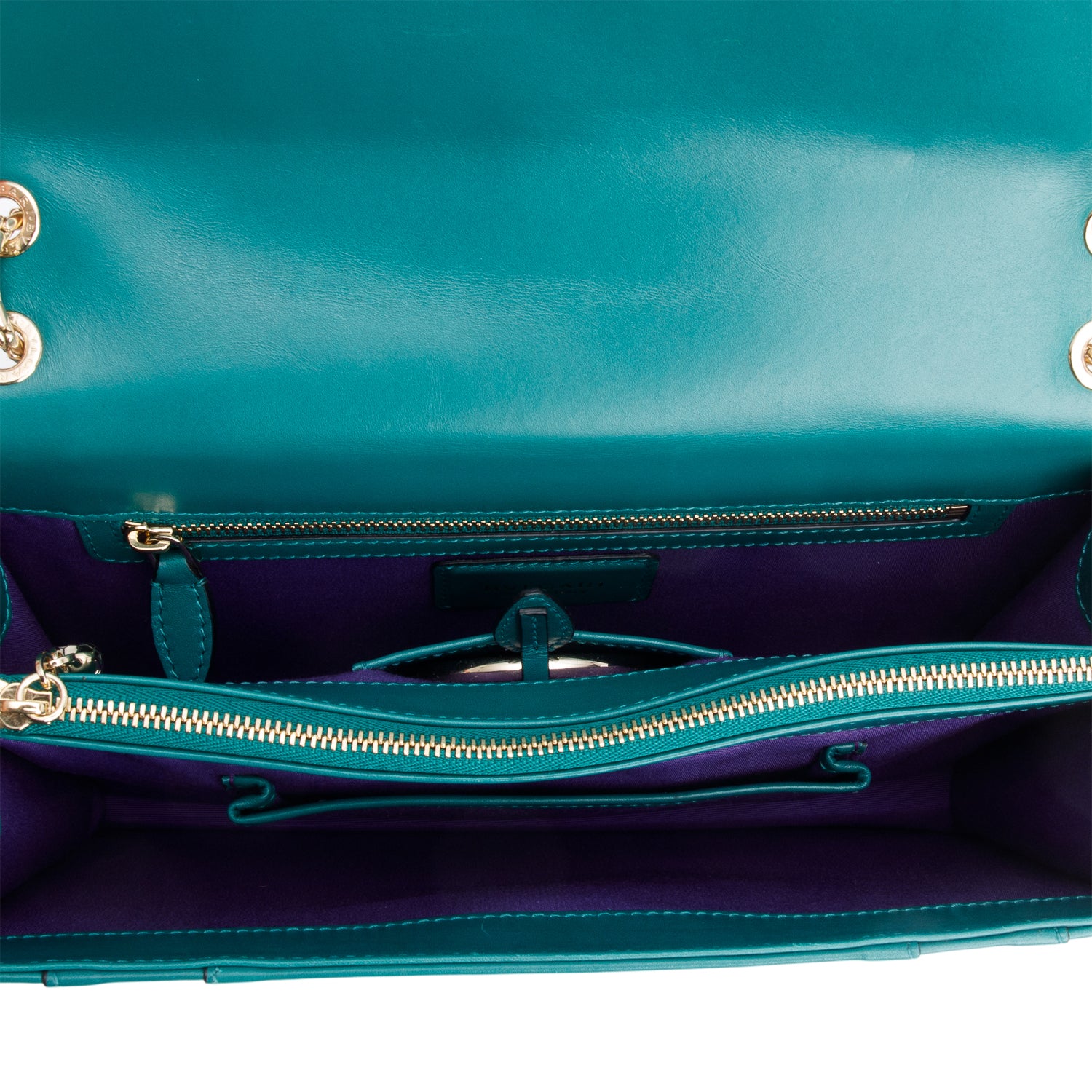 BVLGARI Green Calfskin Leather Medium Serpenti Forever Bag w/ Receipt