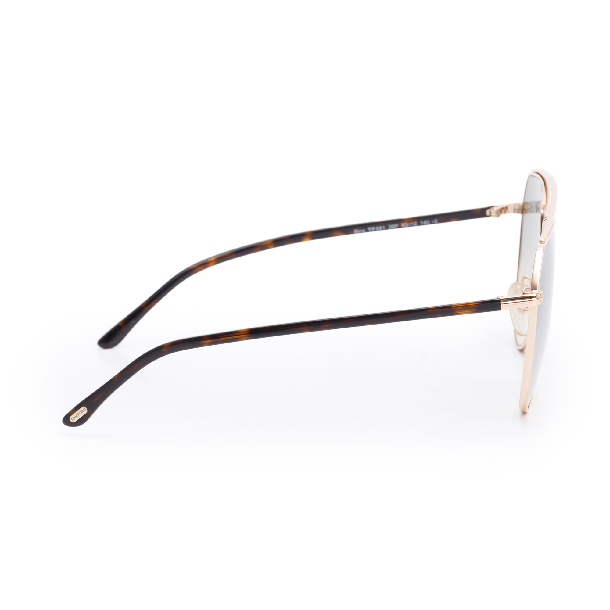 Tom Ford TF681 Brown Havana Acetate Binx Aviator Sunglasses