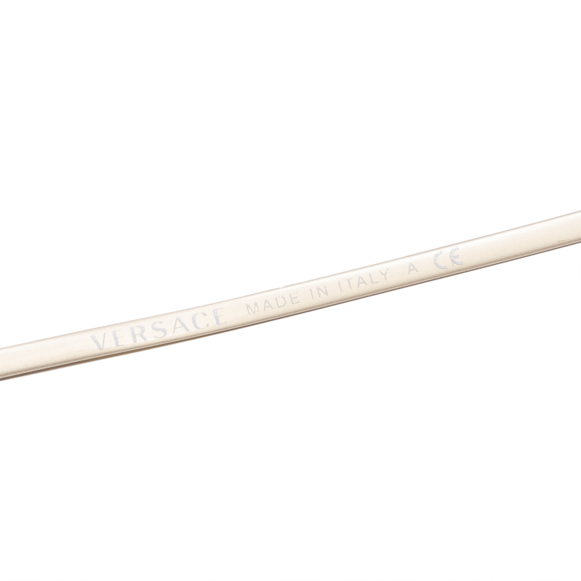 Versace 2172-B Gold-Tone Metal Black Acetate Crystal Greca Mirrored Cat-Eye Sunglasses w/ Case