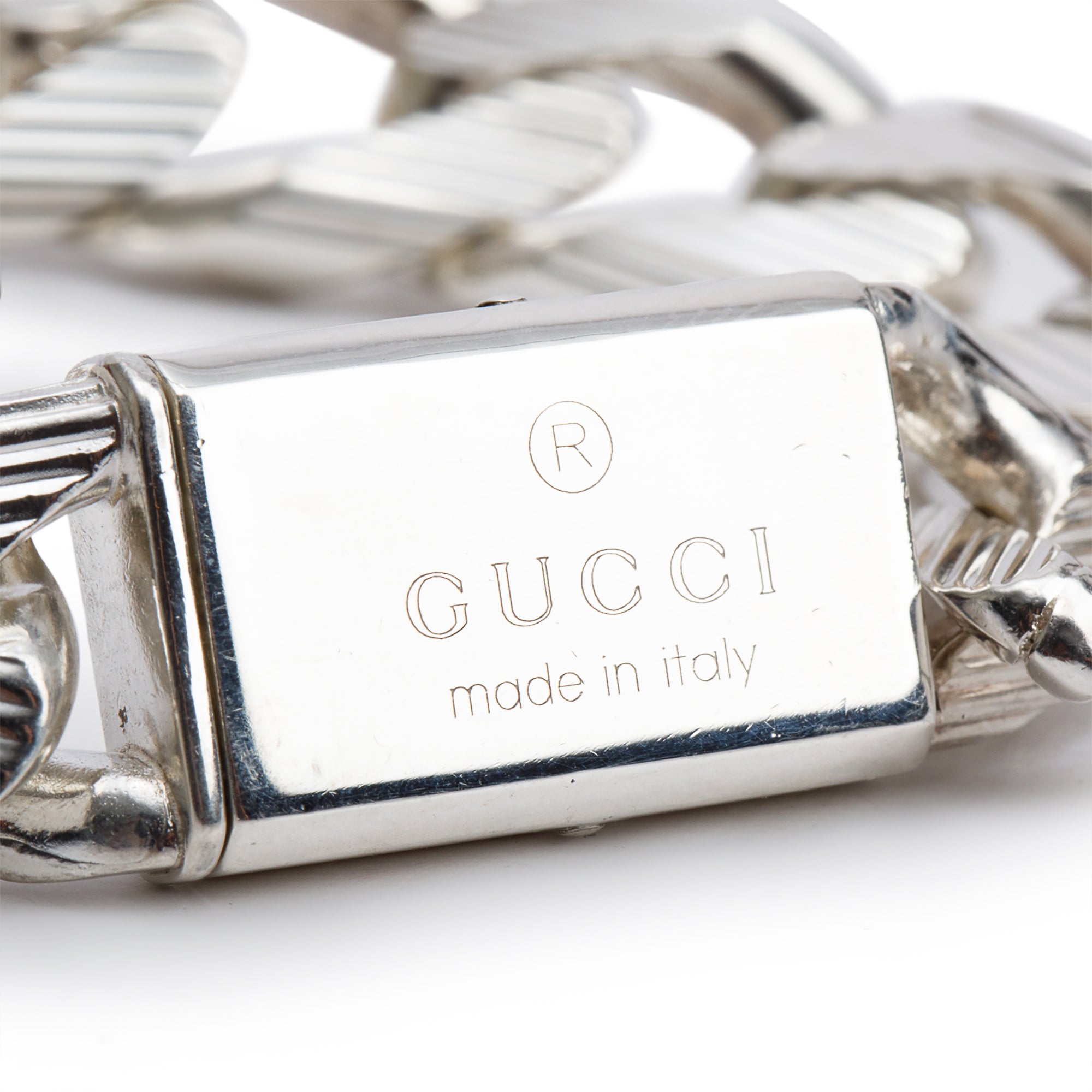 Gucci Sterling Silver Curb Link Bracelet w/ Box