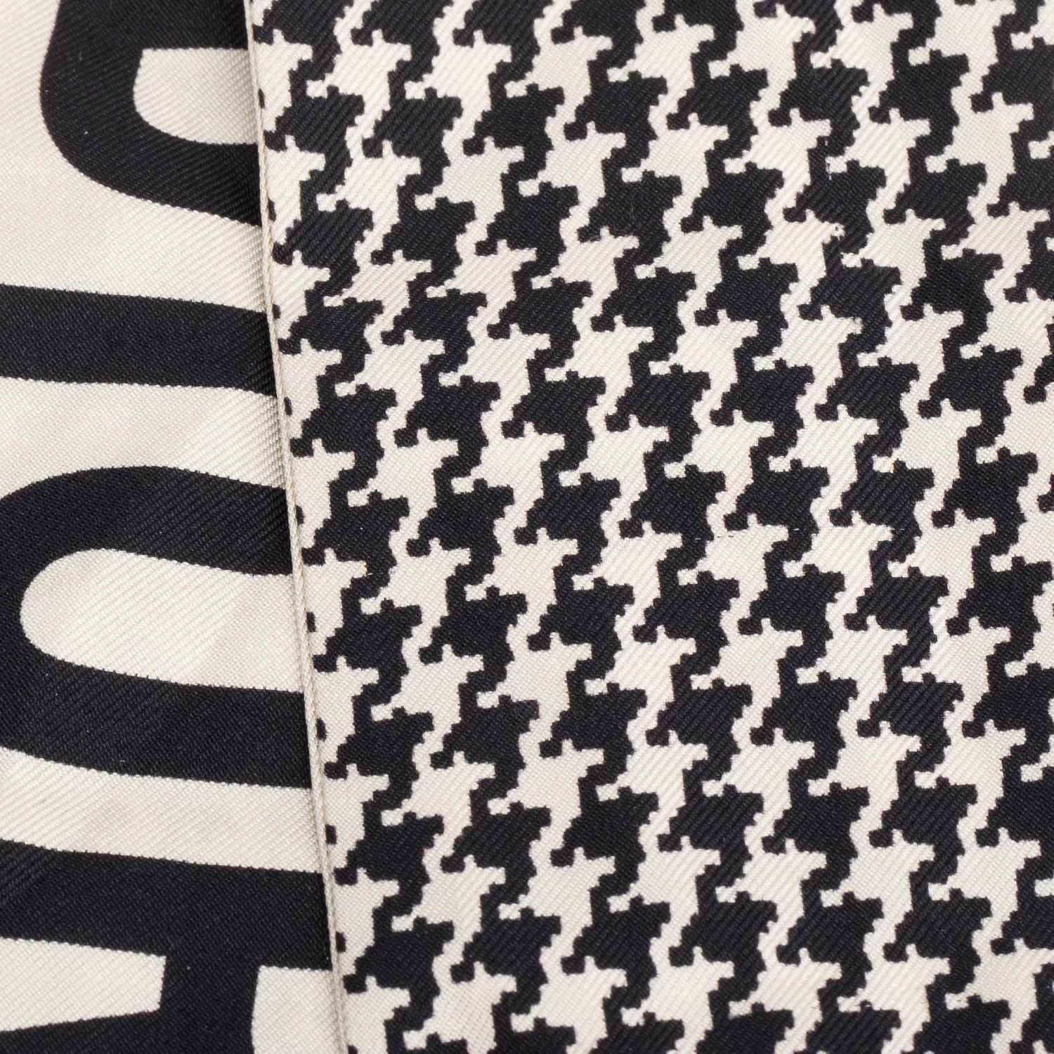 Christian Dior Black/White 30 Montaigne Mitzah Silk Twilly