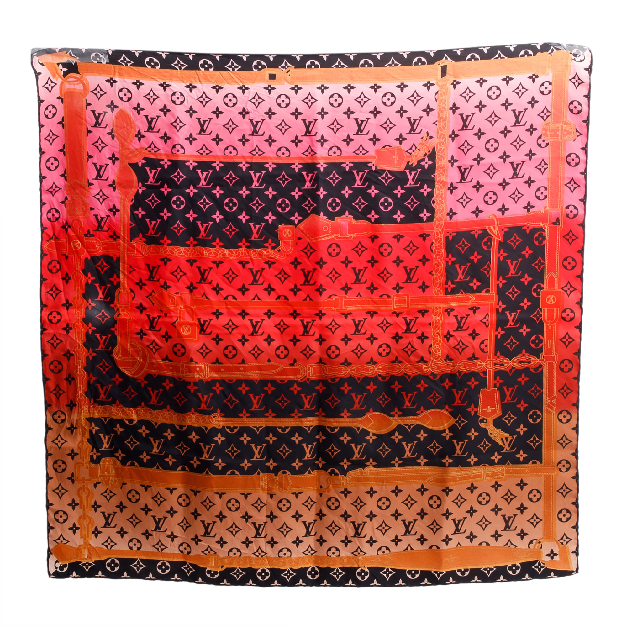Louis Vuitton Monogram Multicolor Rising Confidential Square Silk Scarf 70