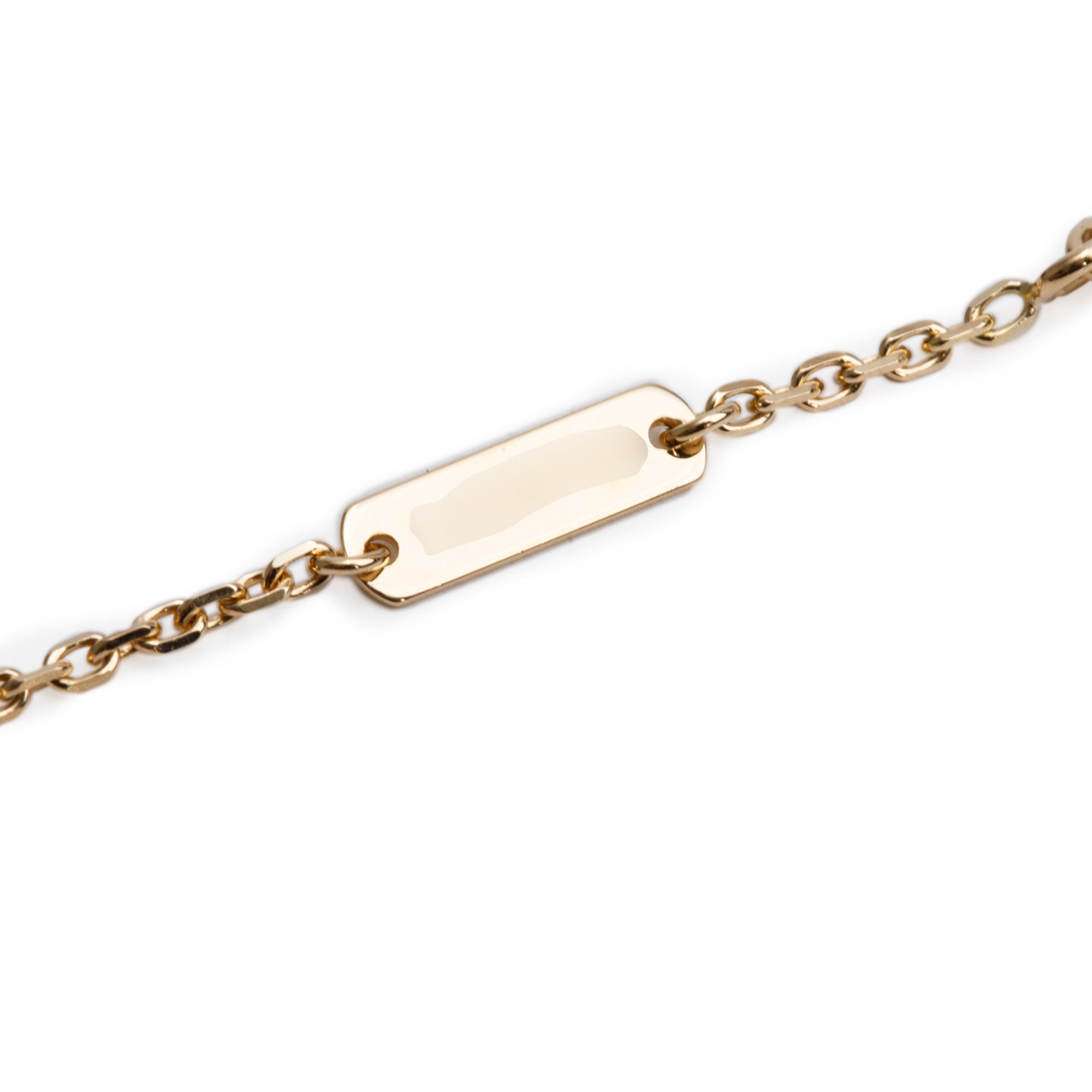 Van Cleef & Arpels 18k Yellow Gold Vintage Alhambra Mother of Pearl Pendant Necklace w/ Box, Certificate & Receipt