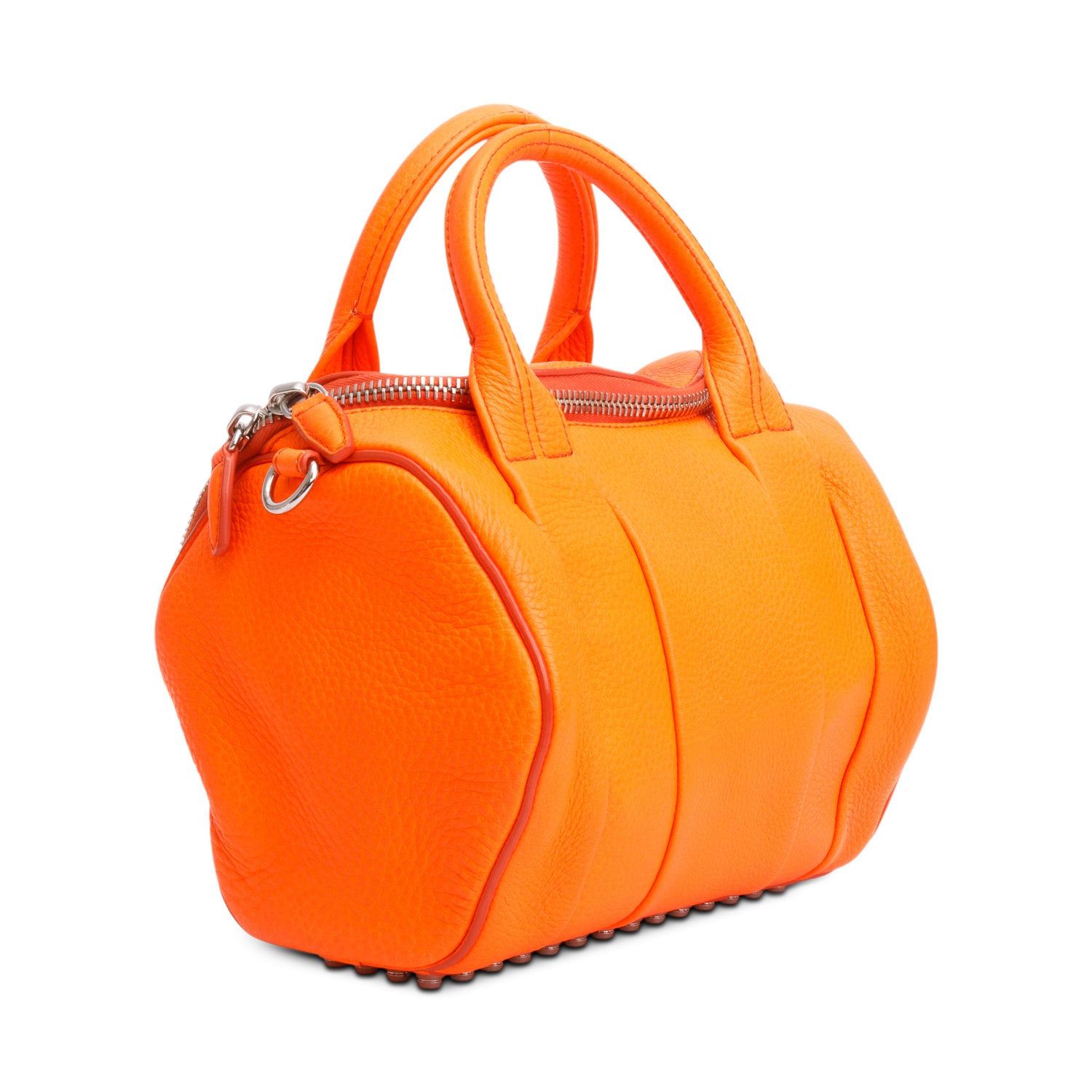 Alexander Wang Orange Calfskin Leather Rocco Shoulder Bag w/ Strap