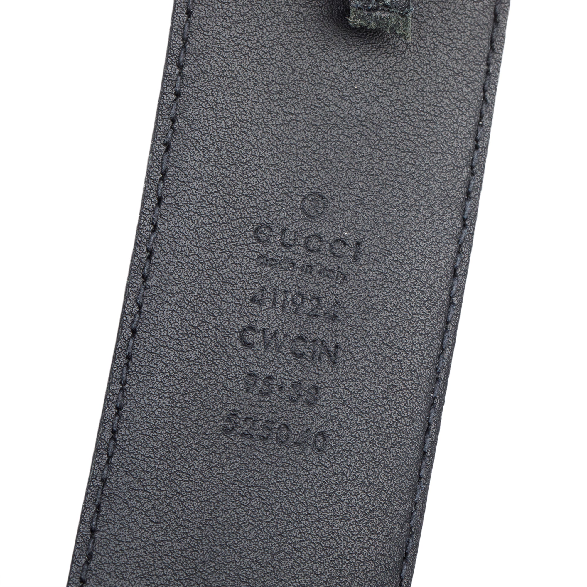 Gucci Black Signature Leather Interlocking G Logo Belt 95 38