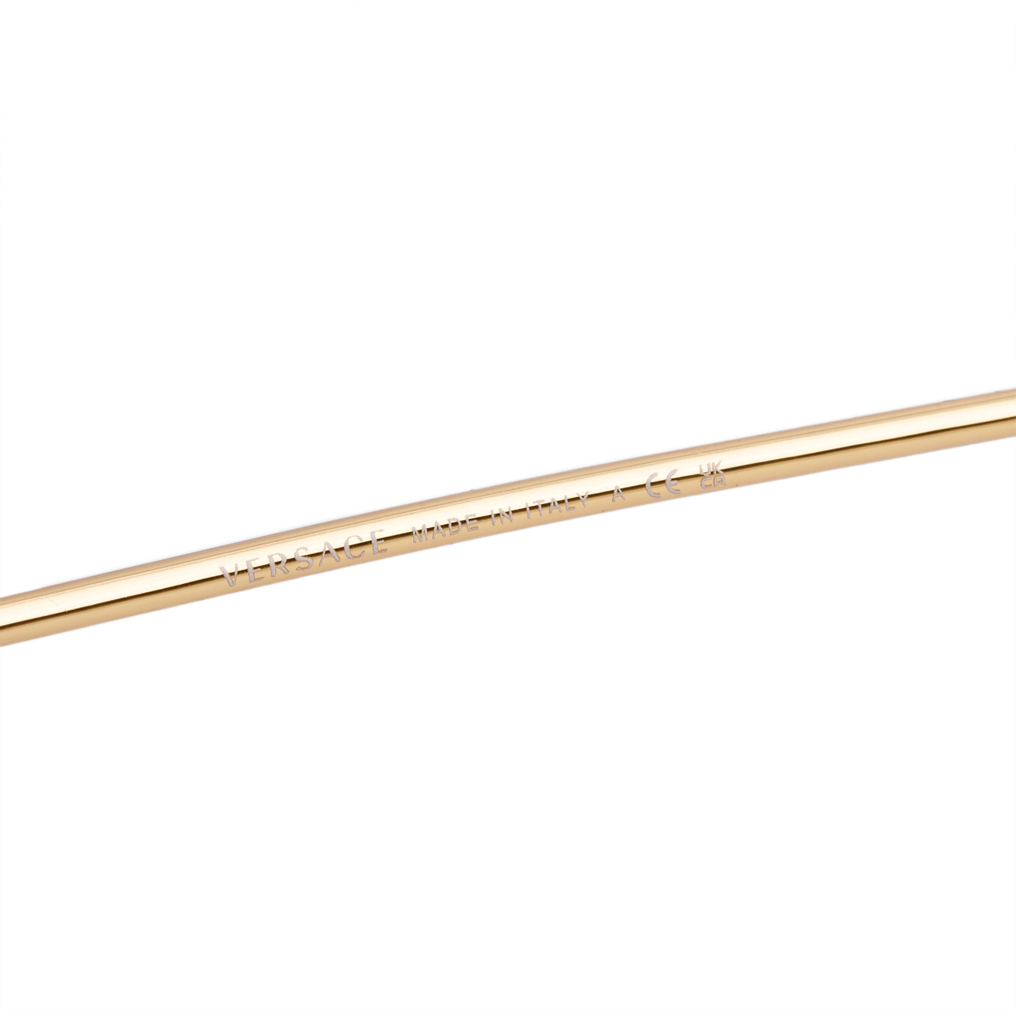 Versace 2245 Gold-Tone Metal Frameless Medusa Glam Sunglasses w/ Case