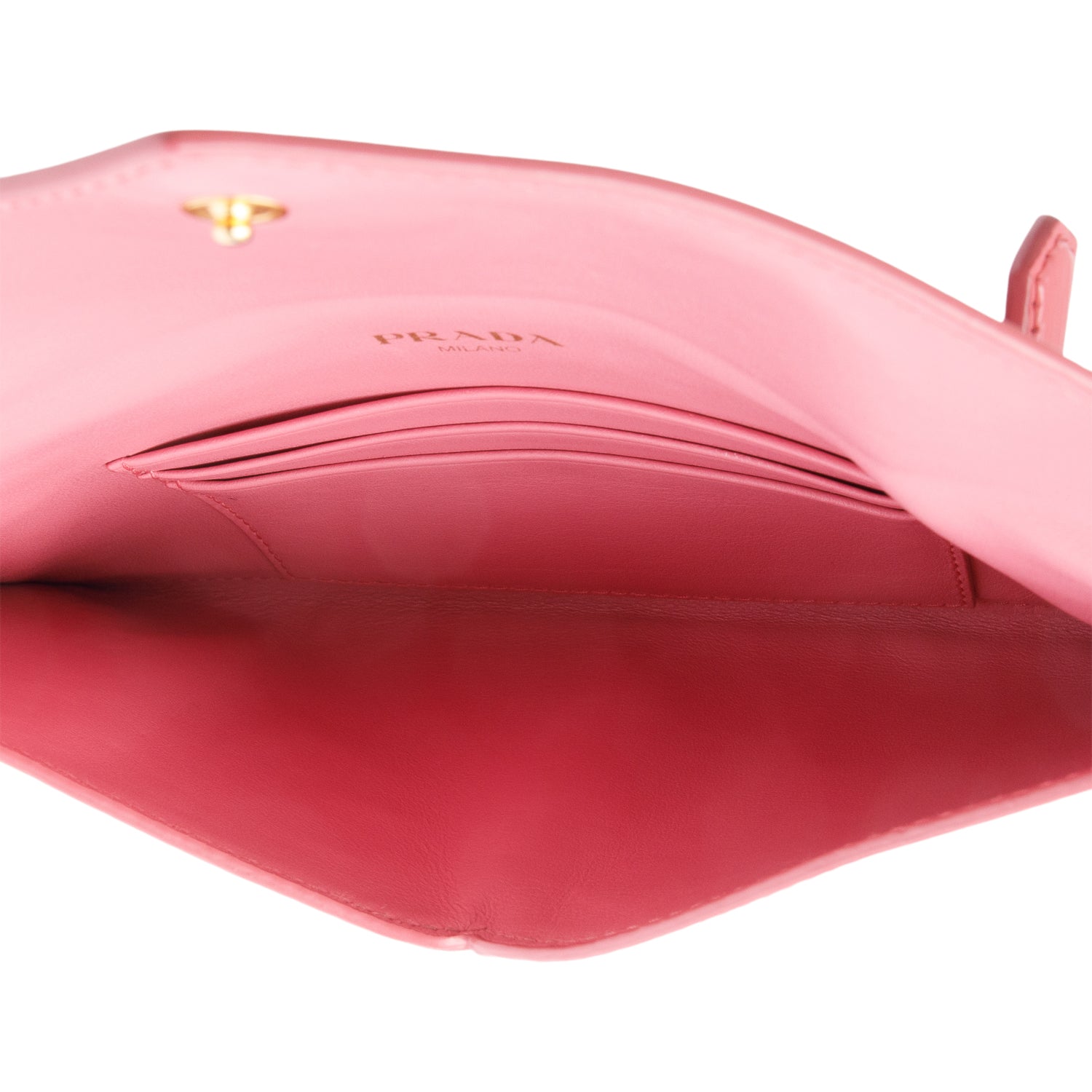 Prada Pink Vitello Move Leather Envelope Wallet