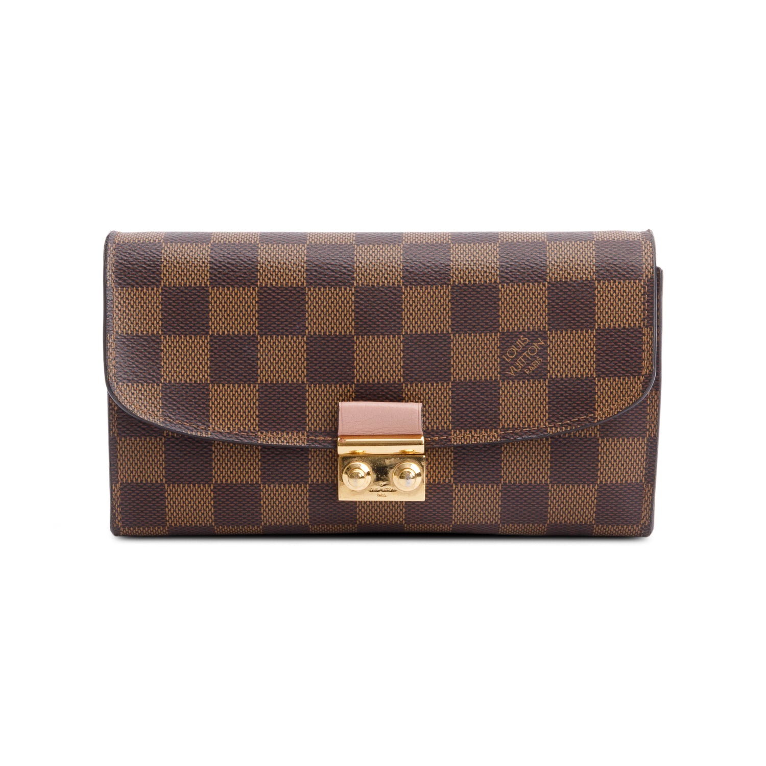 Louis Vuitton Damier Ebene Croisette Chain Wallet