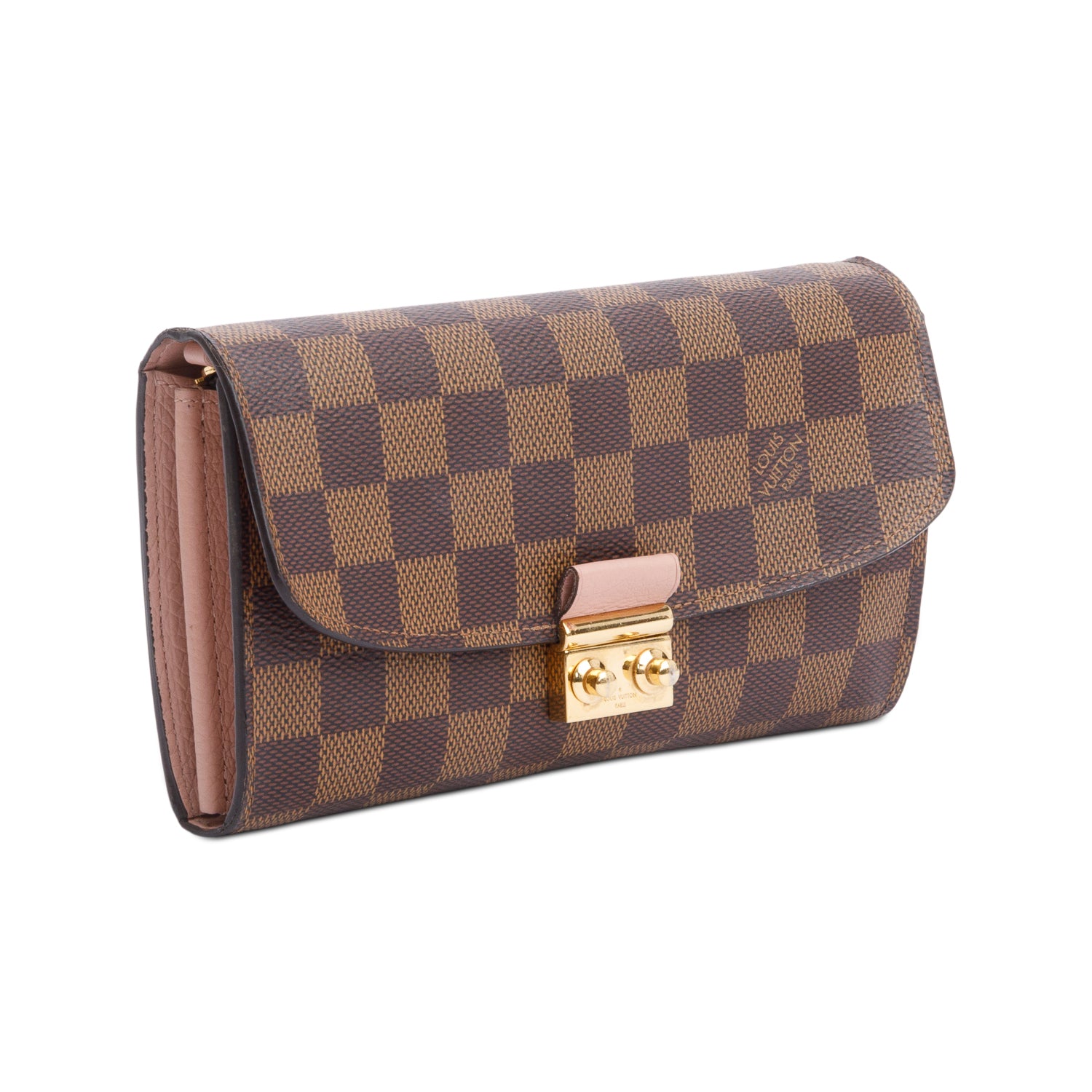 Louis Vuitton Damier Ebene Croisette Chain Wallet