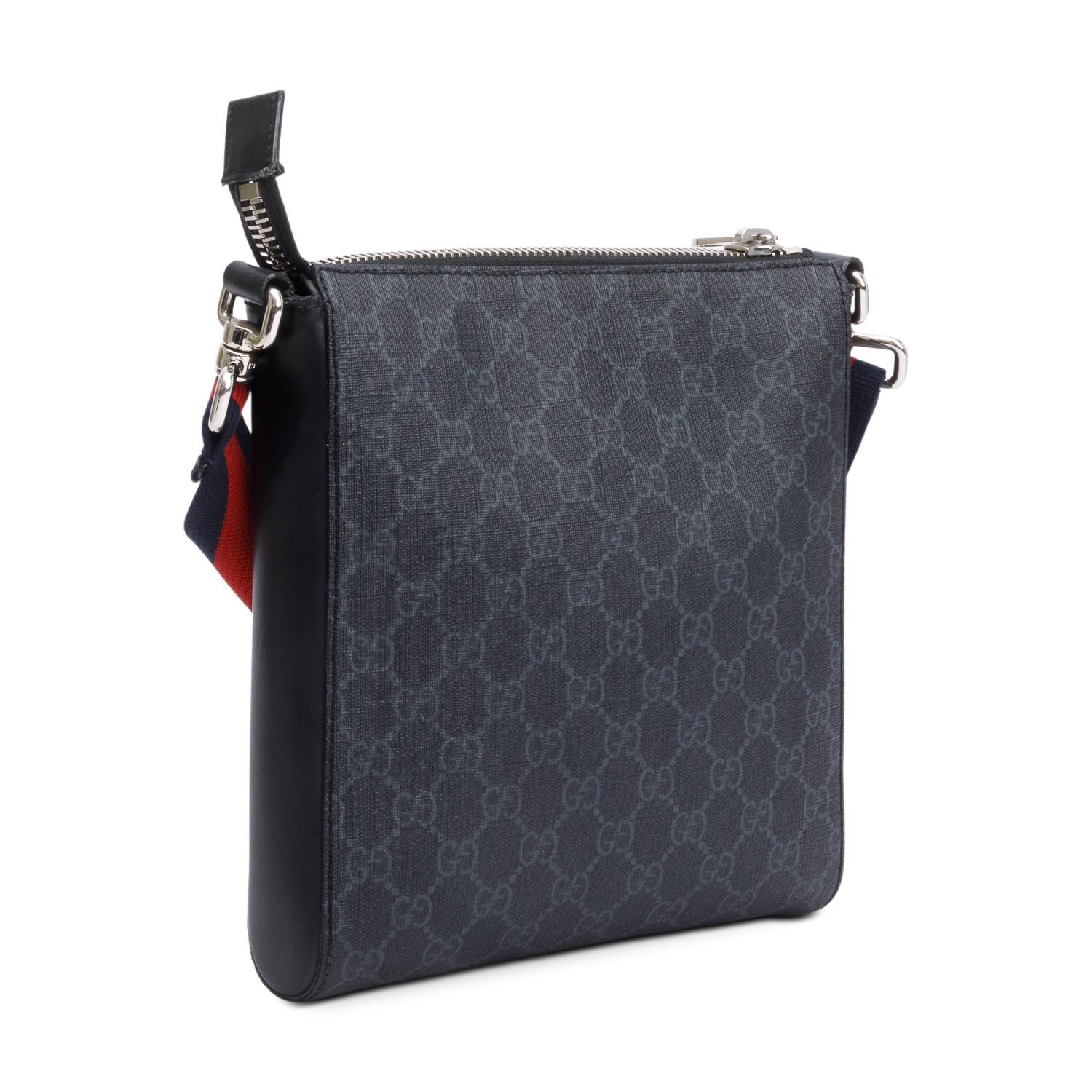 Gucci Black GG Supreme Small Messenger Bag w/ Box & Receipt