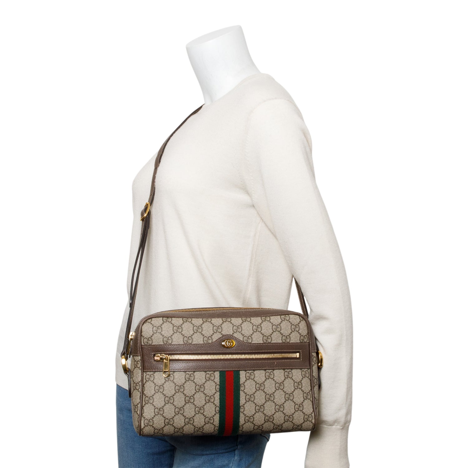 Gucci GG Supreme Small Ophidia Crossbody Bag w/ Box