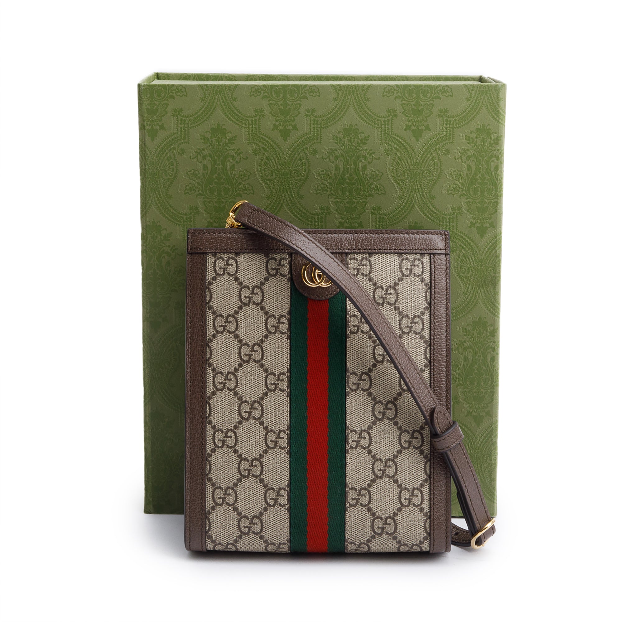 Gucci GG Supreme Web Ophidia GG Super MIni Tote w/ Strap & Box