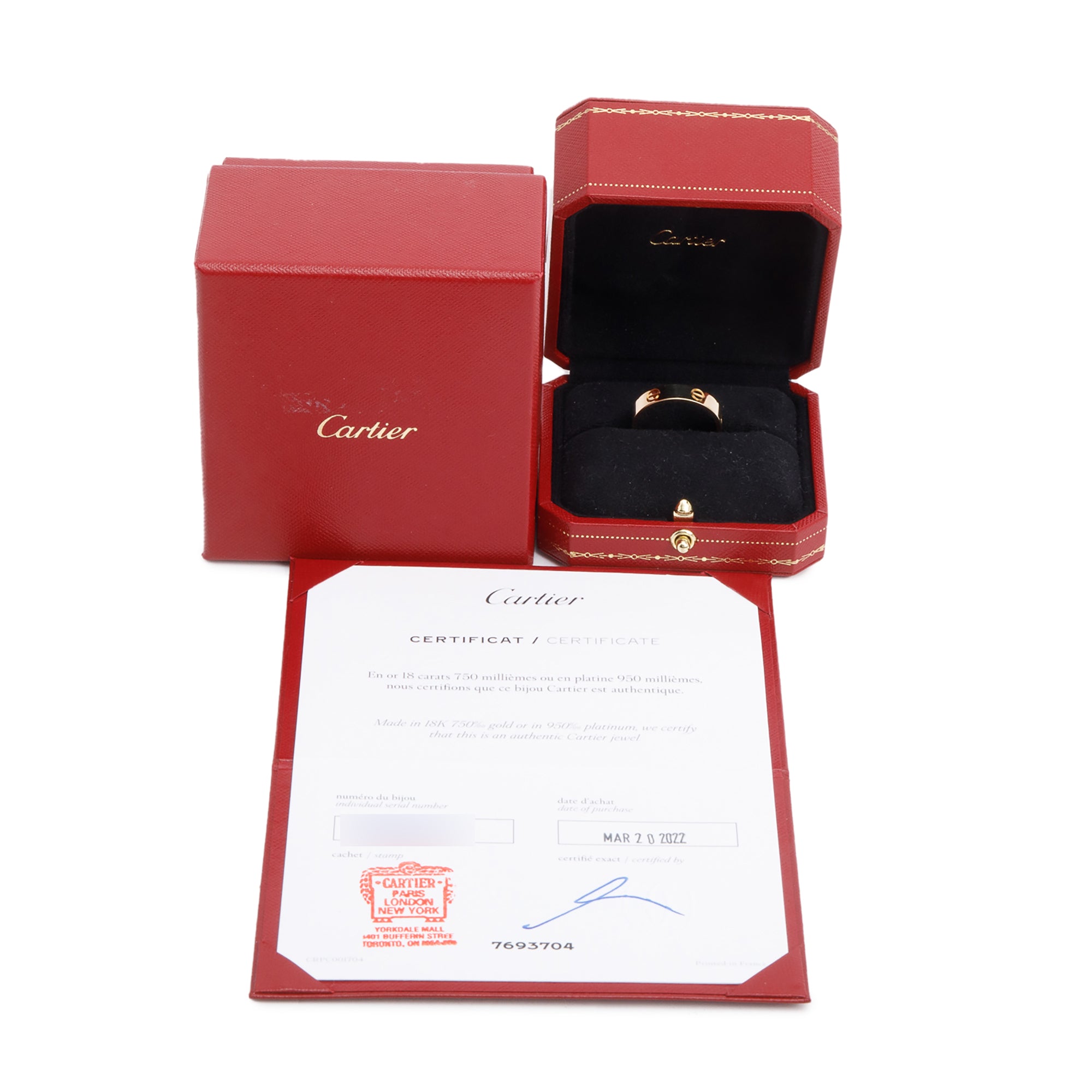 Cartier 2024 18k Yellow Gold 5.5 MM Love Ring, Size 66 11.5 w/ Box, Certificate & Receipt