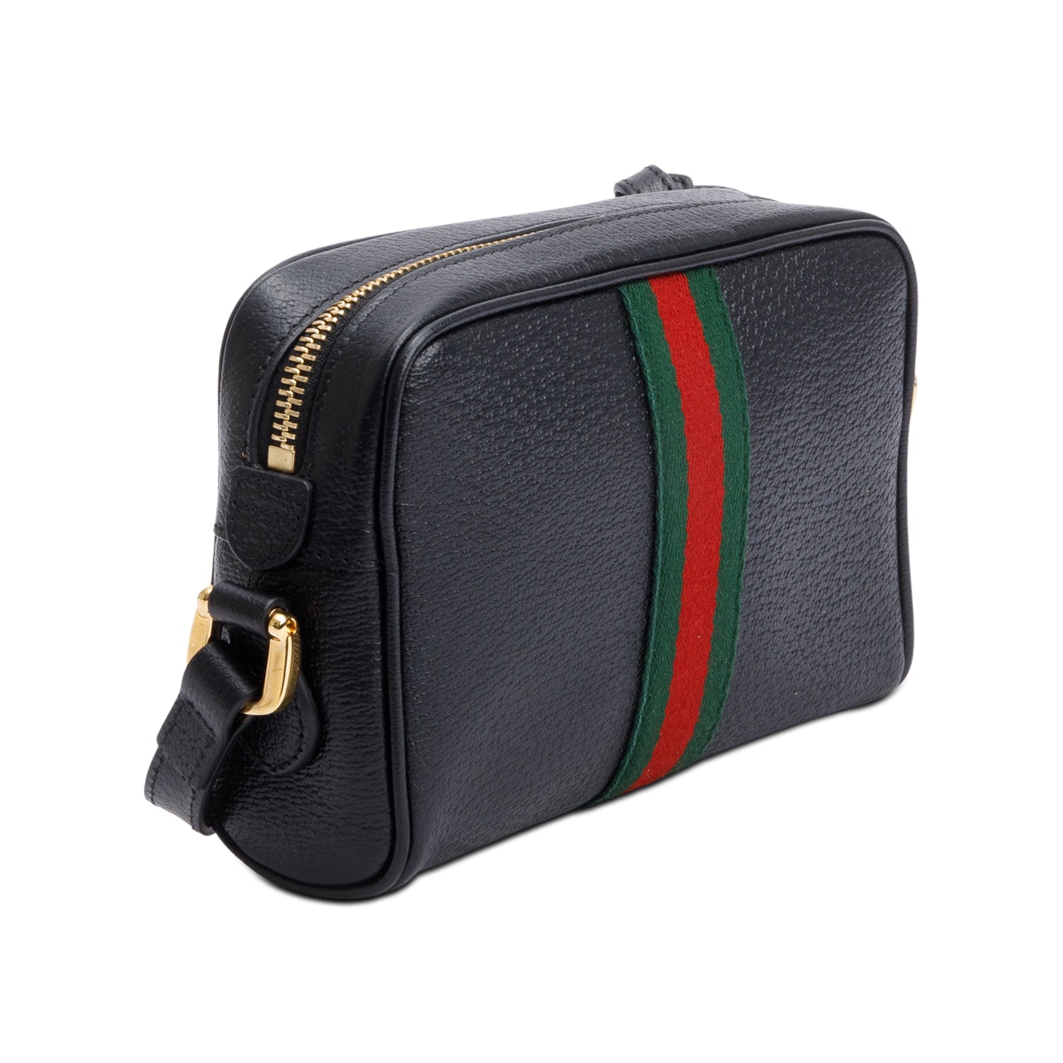 Gucci Black Calfskin Leather Mini Ophidia Crossbody Bag