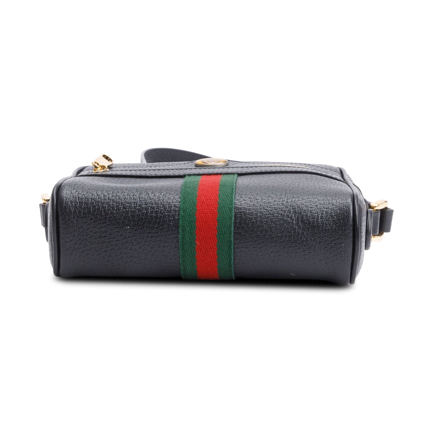 Gucci Black Calfskin Leather Mini Ophidia Crossbody Bag