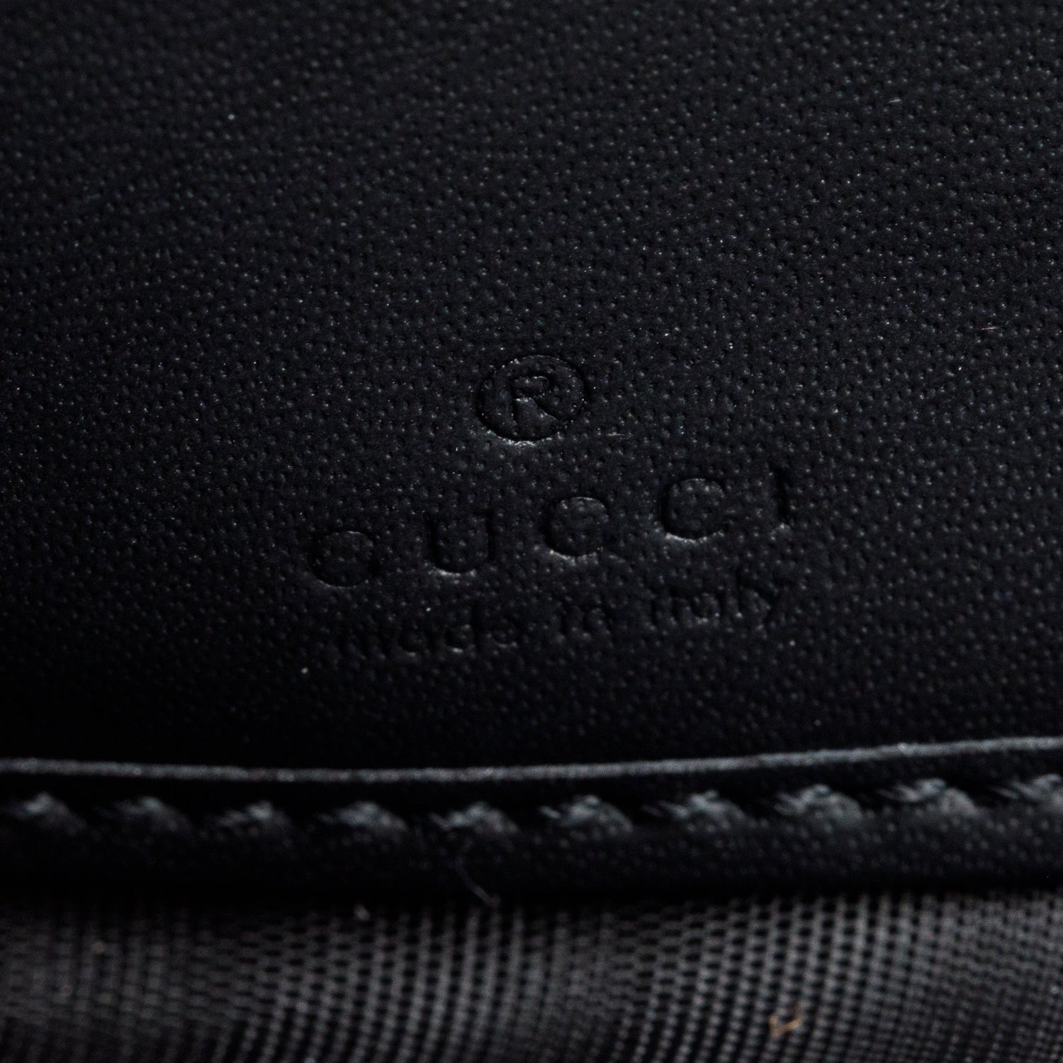 Gucci Black Leather Denim GG Marmont Zip Around Wallet w/ Box